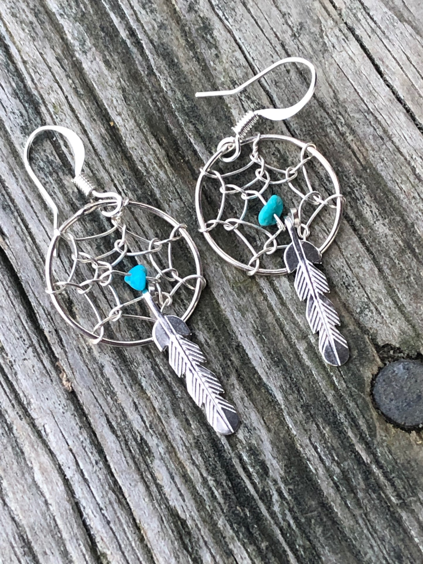 Navajo Sterling silver and turquoise earrings
