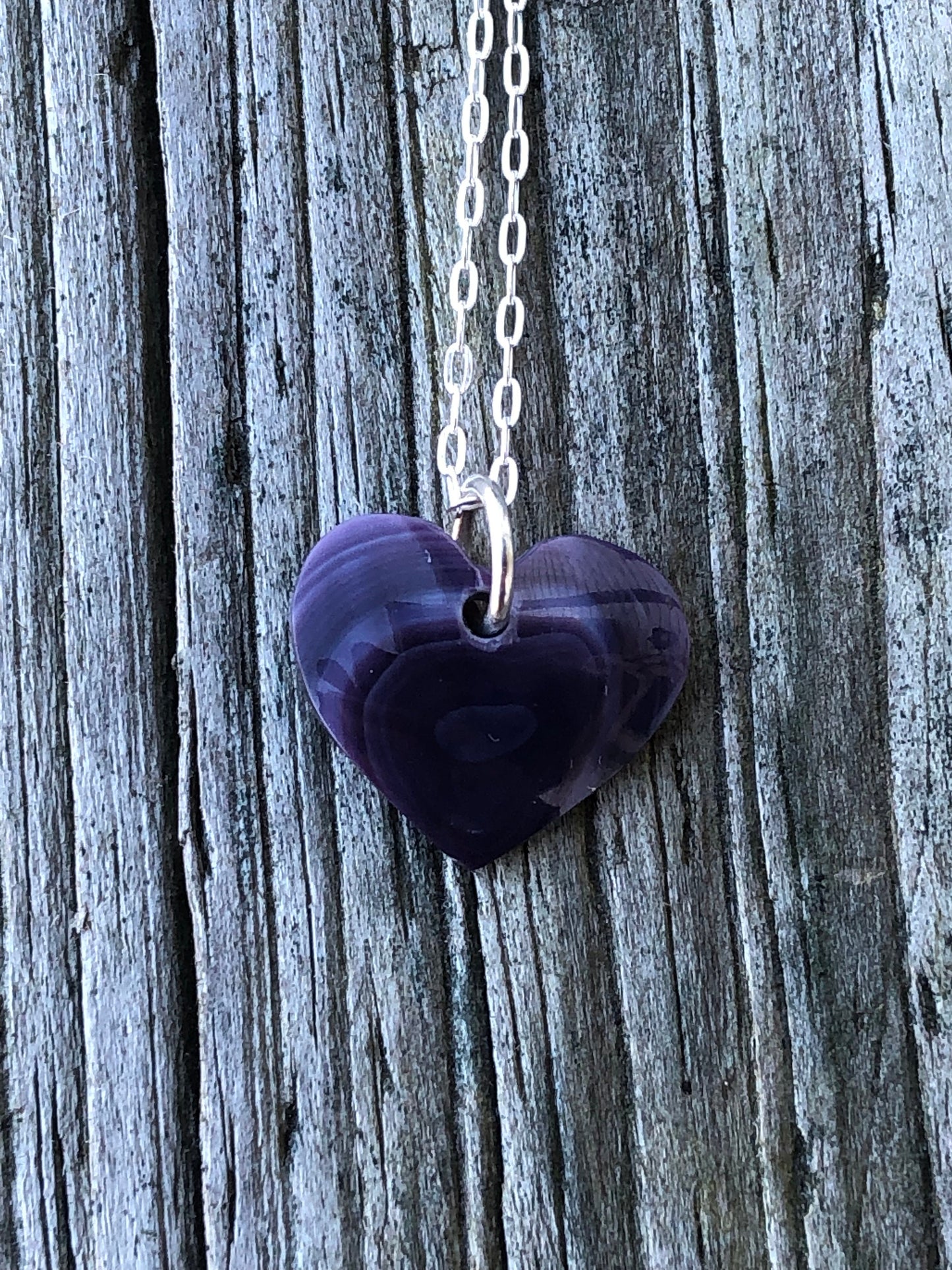 Gorgeous Wampum Heart Pendant Necklace.