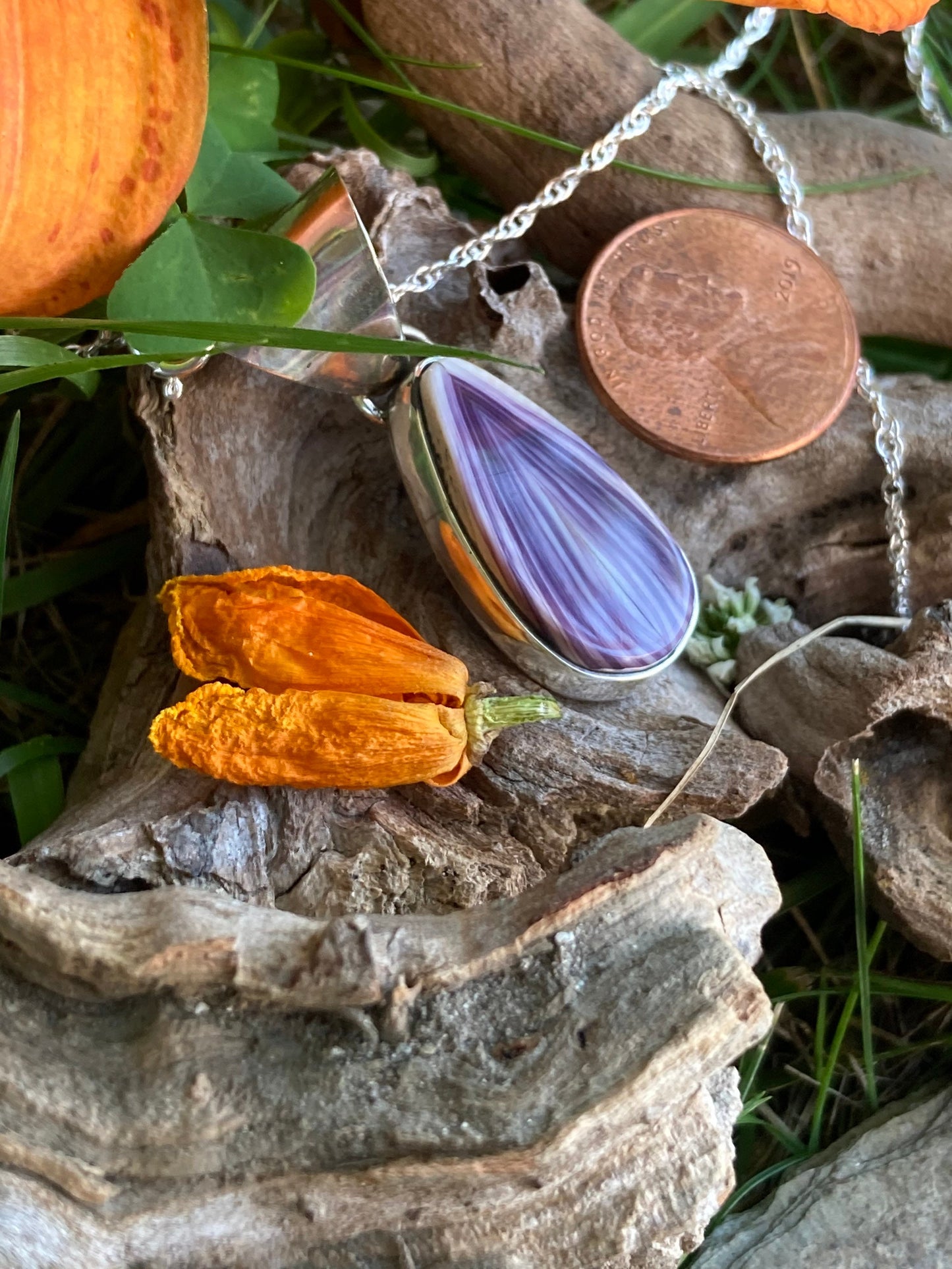 Wampum Composite Crocus pedal Necklace