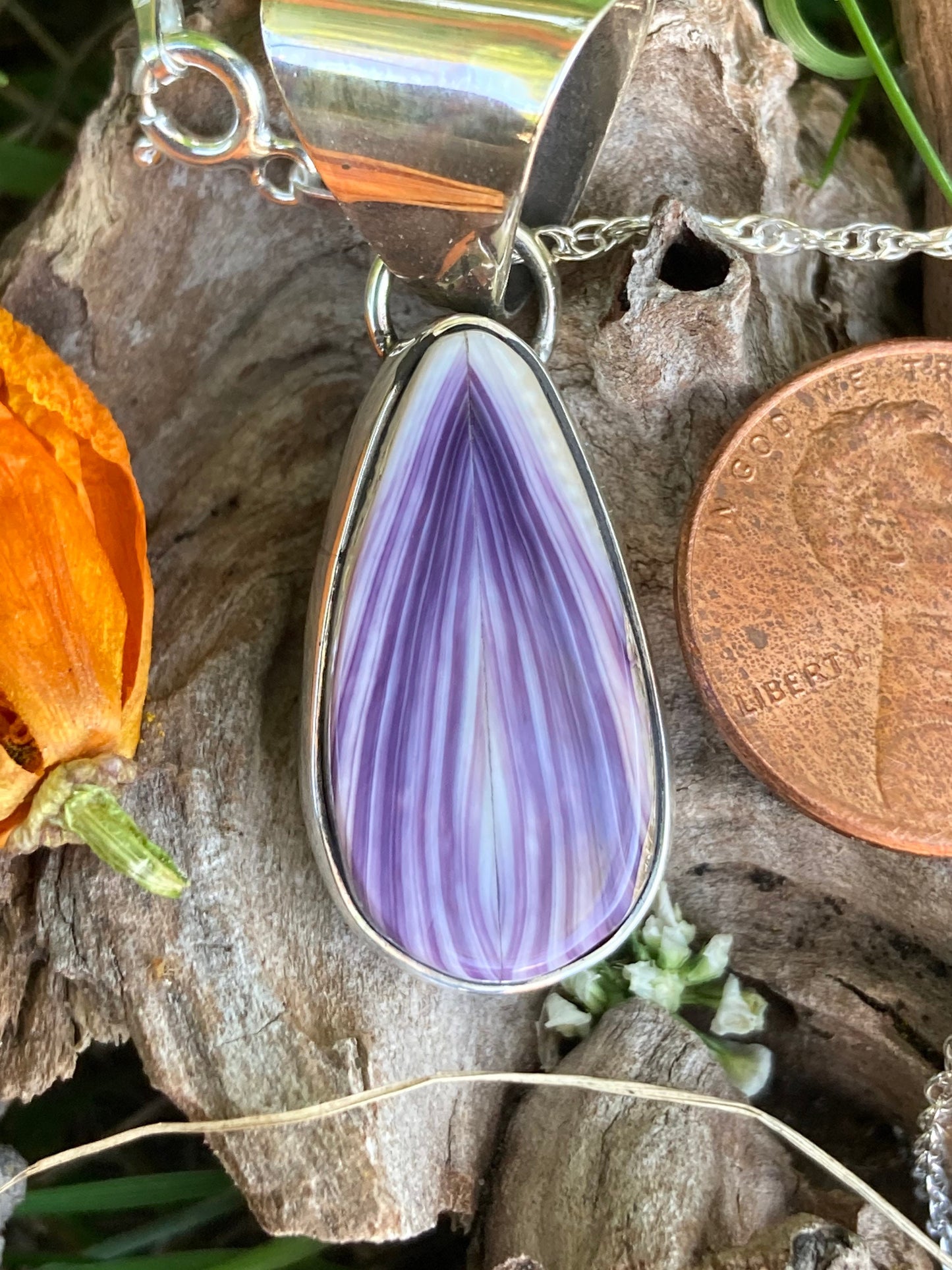 Wampum Composite Crocus pedal Necklace