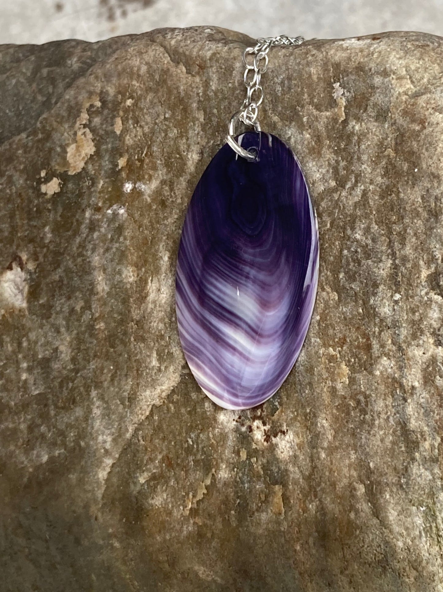 Handmade Wampum Oval Necklace
