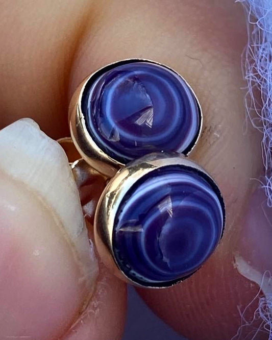 14K Gold Wampum hand made 8mm studs.