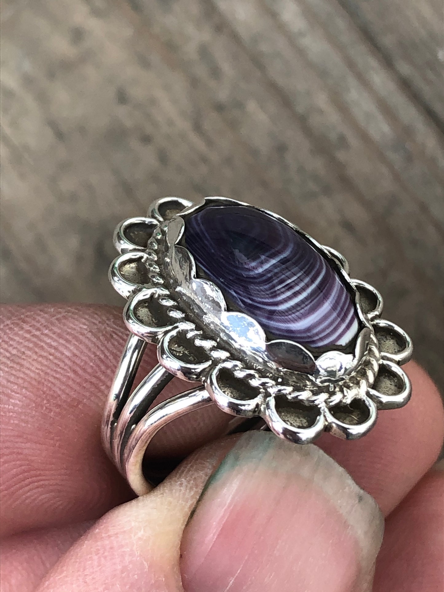 Wampum Ring Fancy Oval