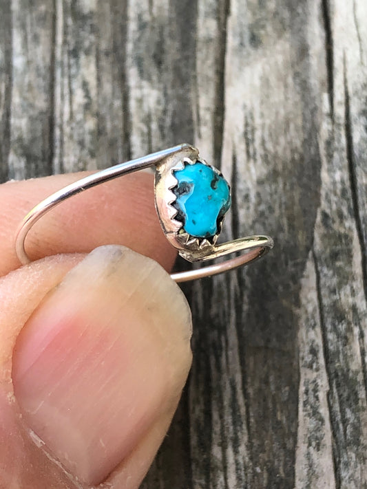 Offset Turquoise Navajo ring