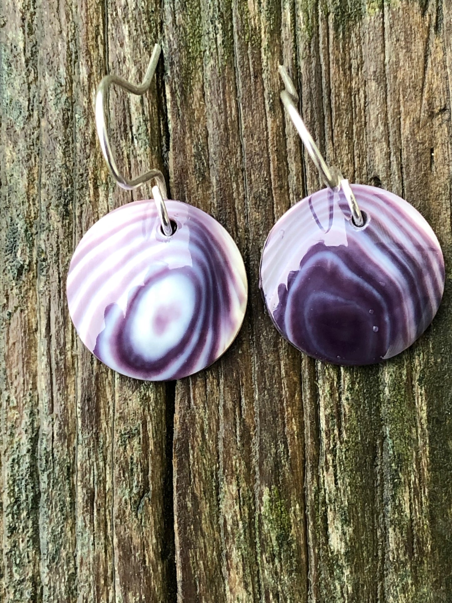 Small Wampum Circle earrings 2
