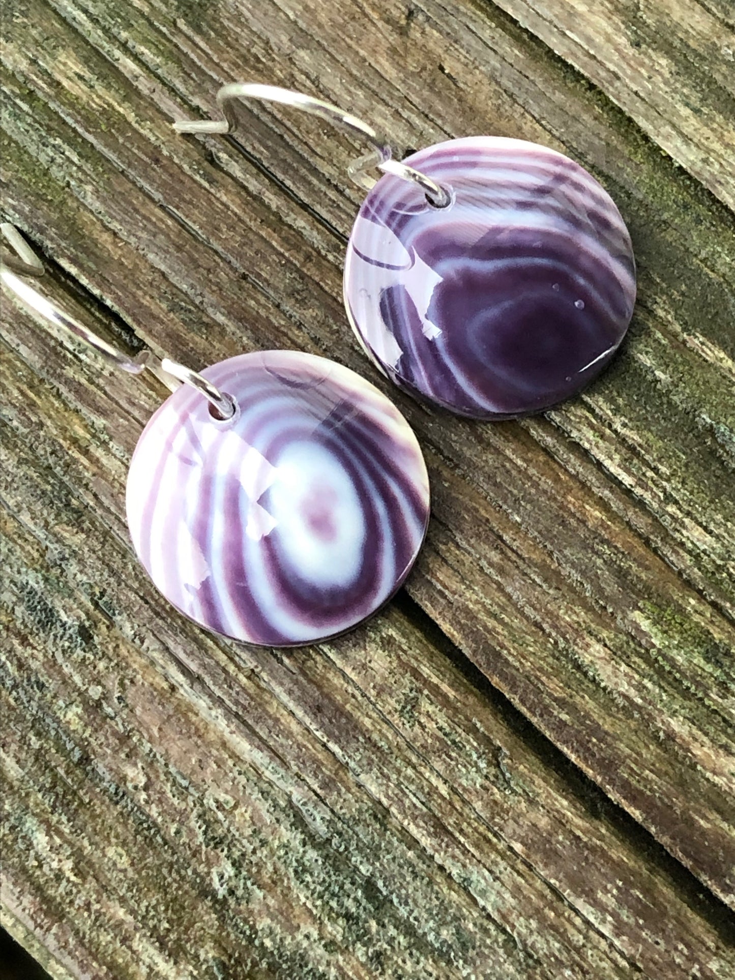 Small Wampum Circle earrings 2