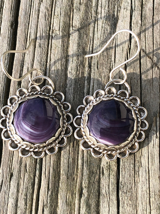 Wampum Fancy round earrings