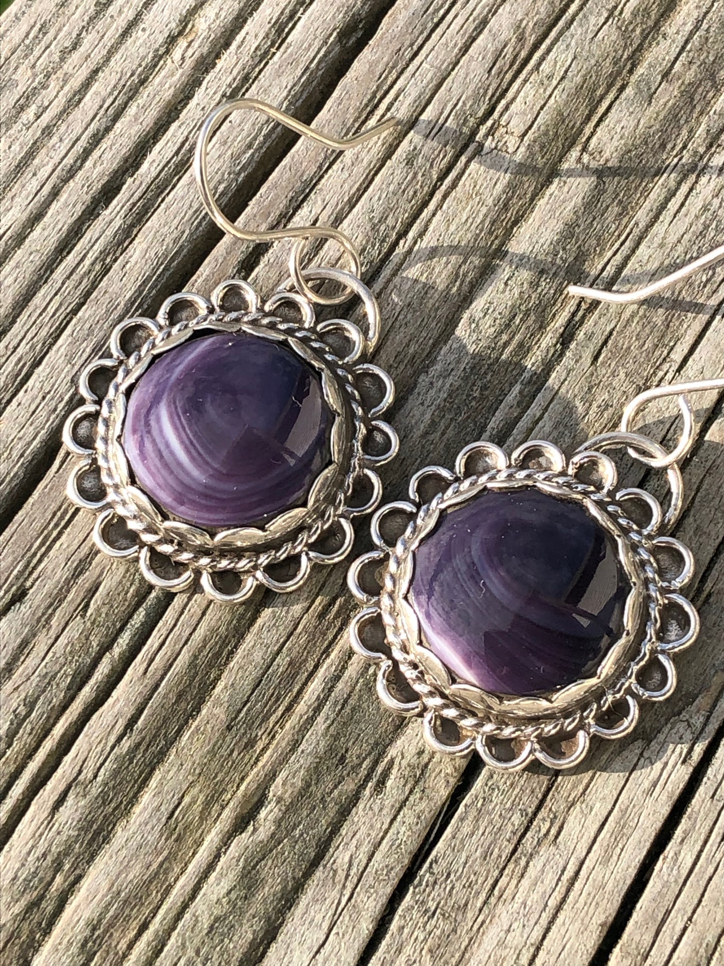 Wampum Fancy round earrings