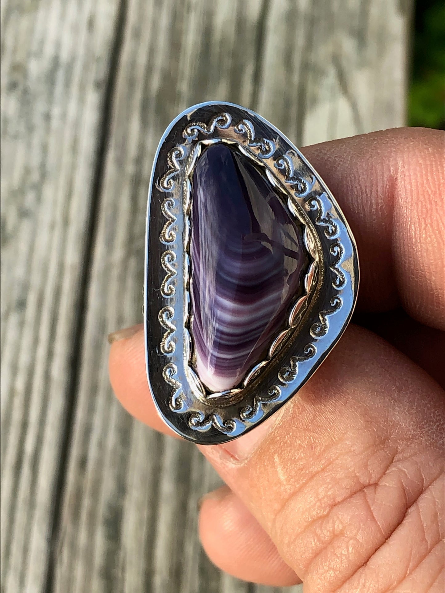 Wampum Freeform ring