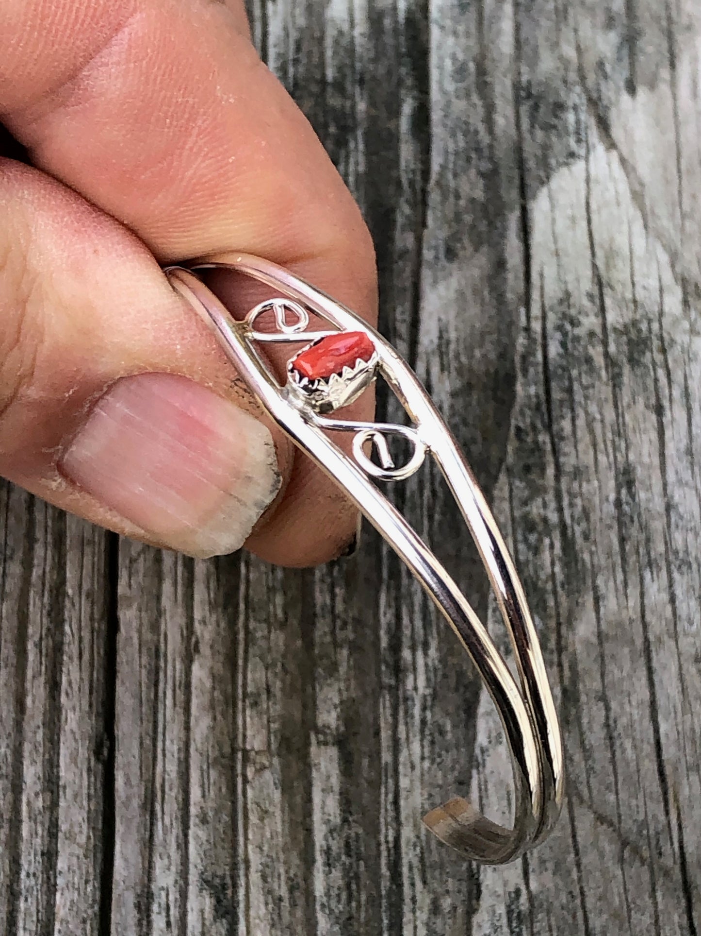 Red coral freeform Bracelet