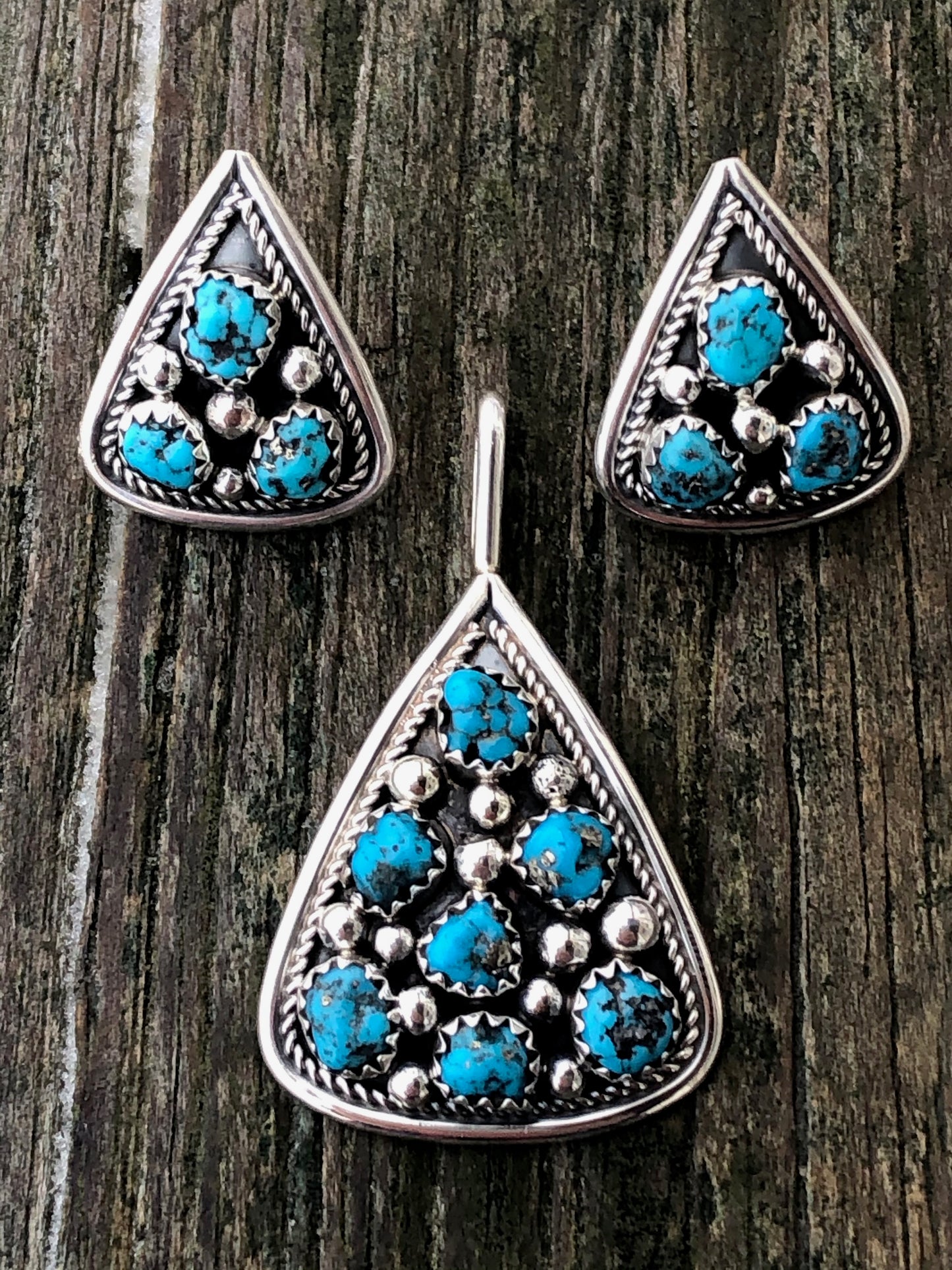 Navajo Sleeping Beauty Turquoise set