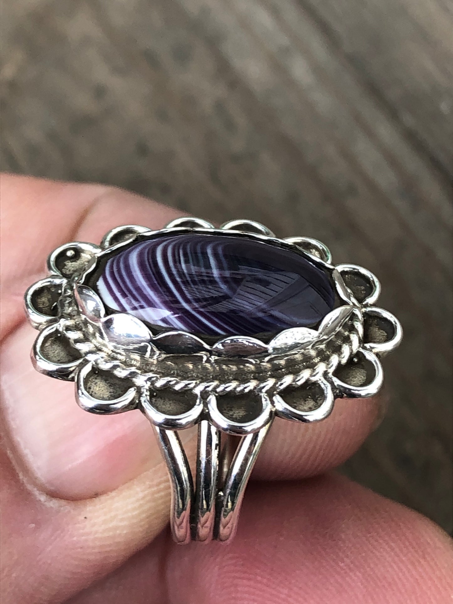 Wampum Ring Fancy Oval