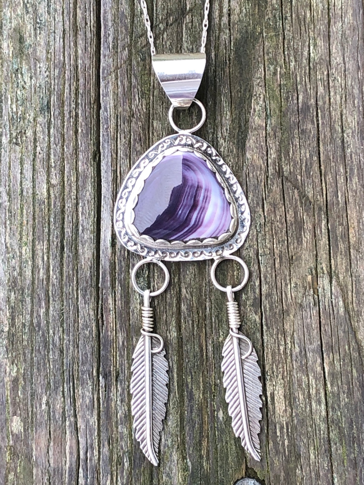 Free form With Feathers Necklace