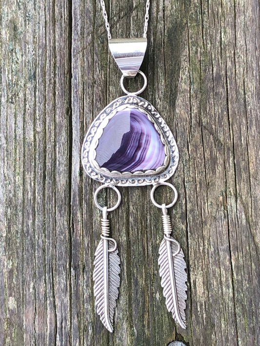 Free form With Feathers Necklace