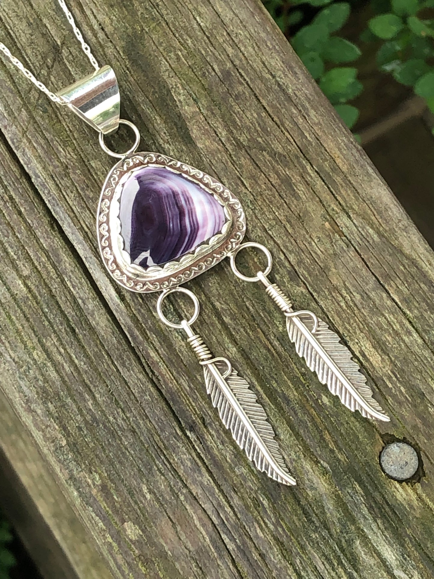 Free form With Feathers Necklace