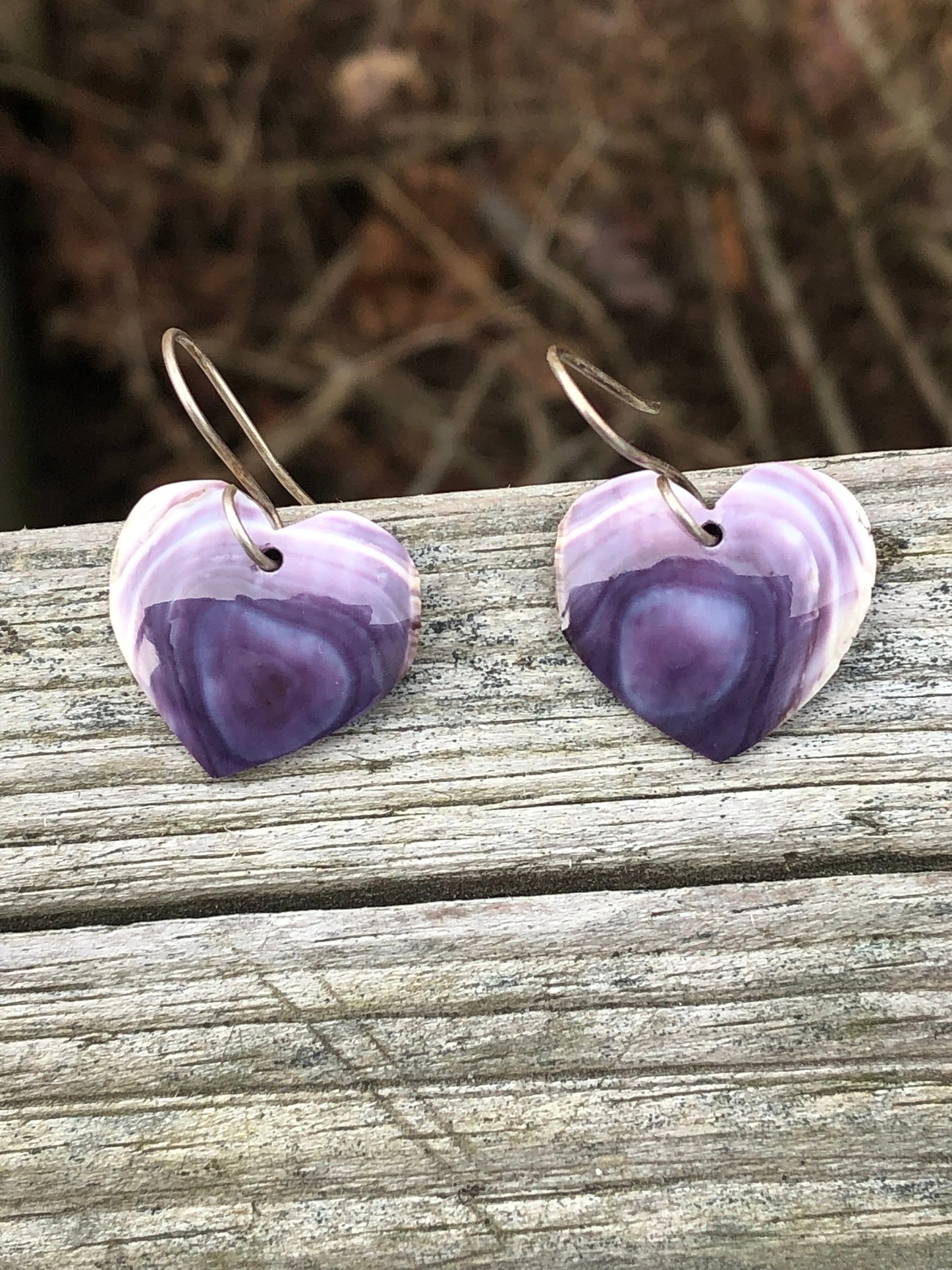 Wampum Large Heart Earrings