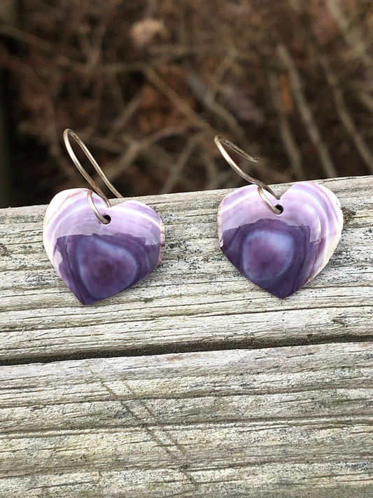 Wampum Large Heart Earrings