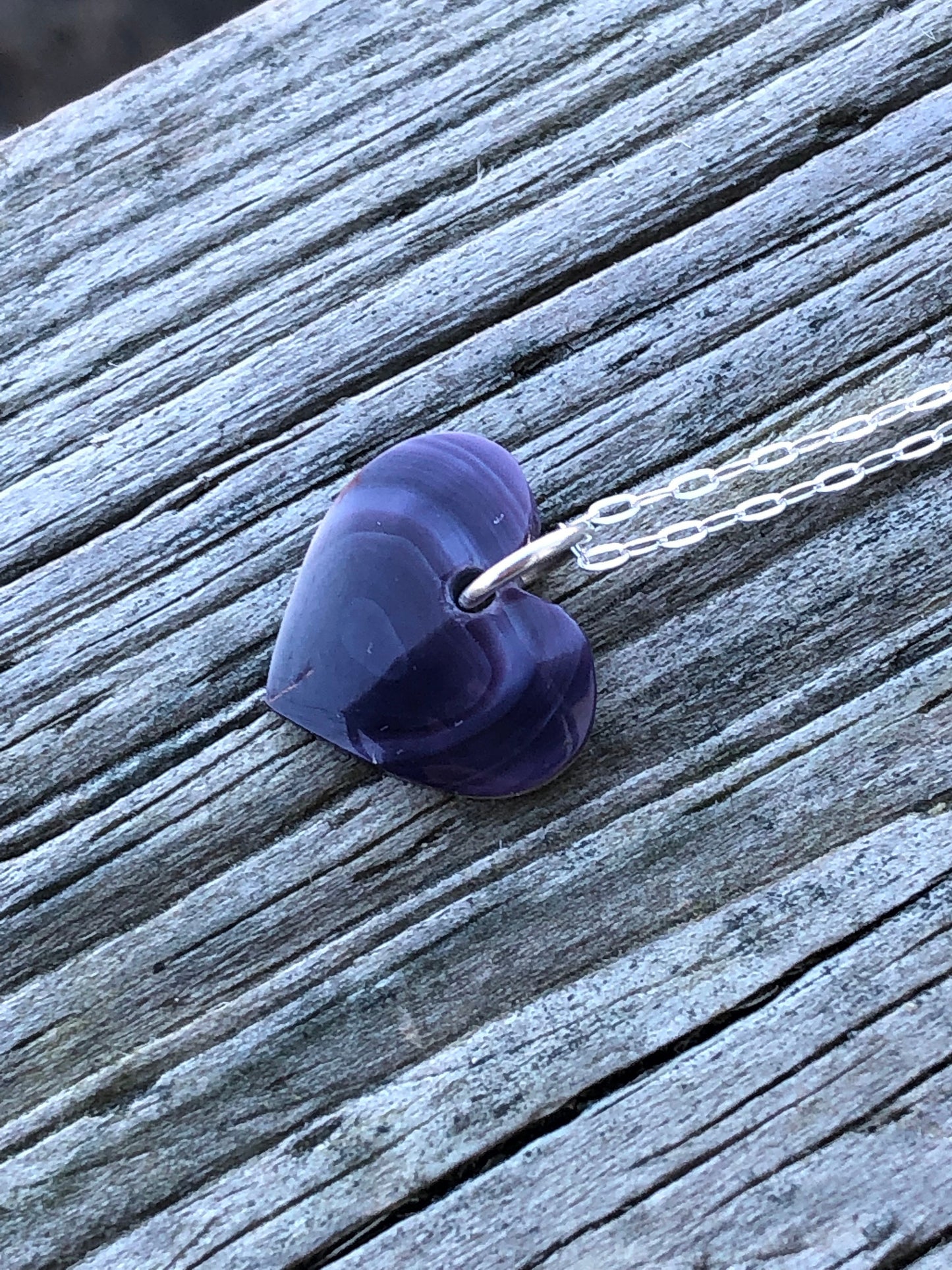 Gorgeous Wampum Heart Pendant Necklace.