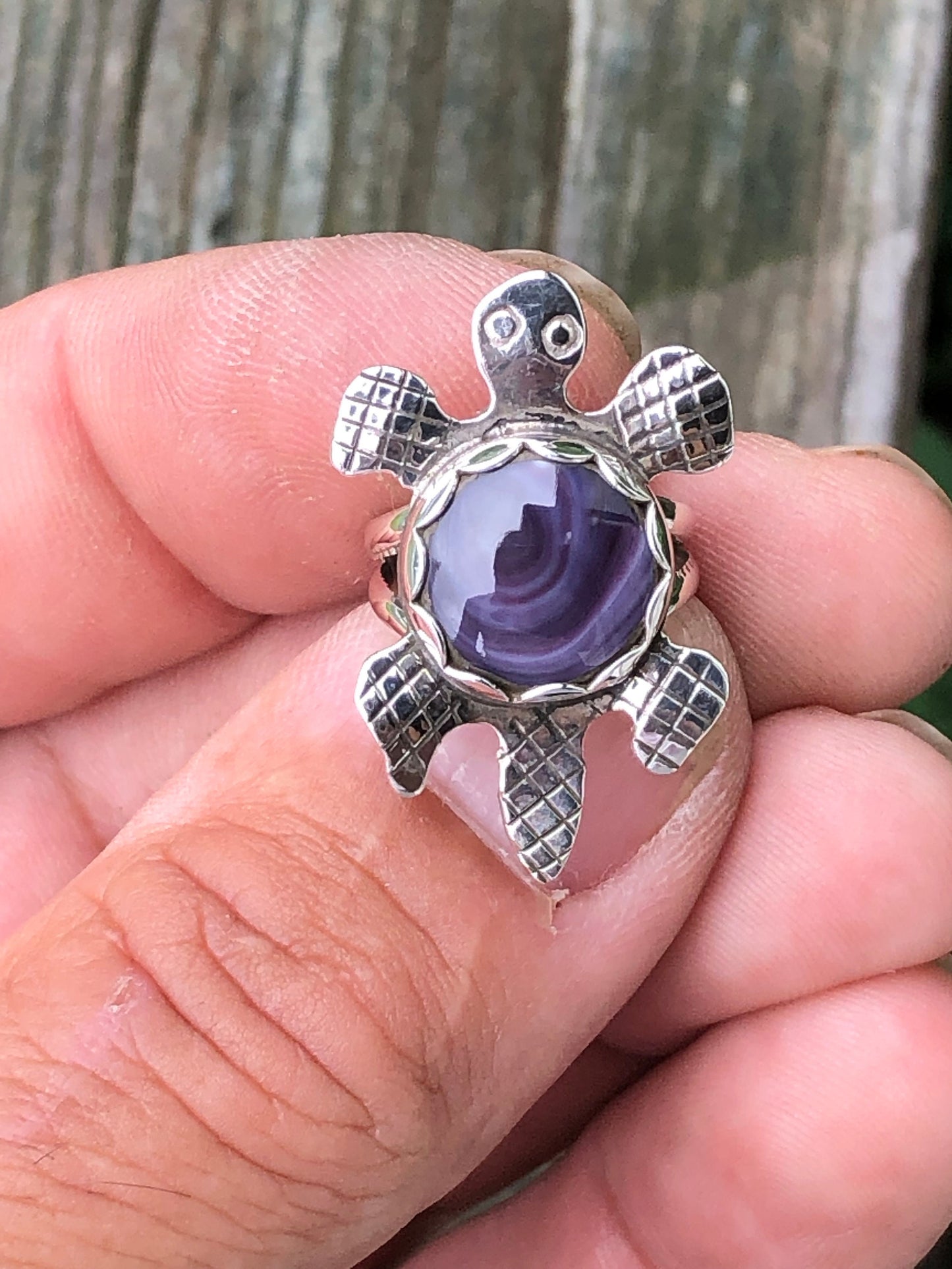 Wampum Turtle Ring.