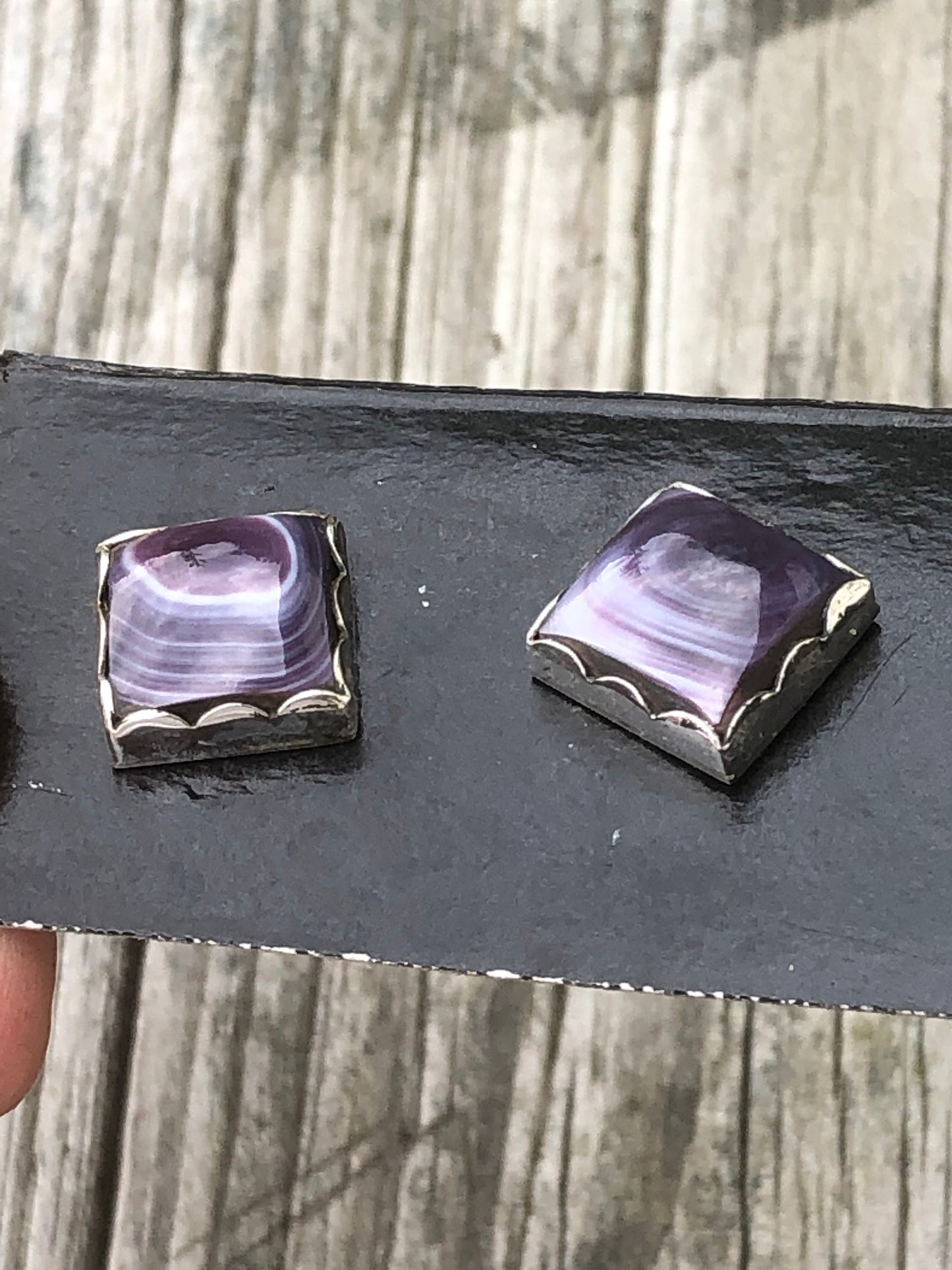 Wampum Square Studs.