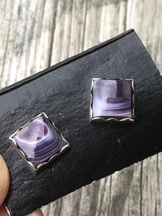 Wampum Square Studs.