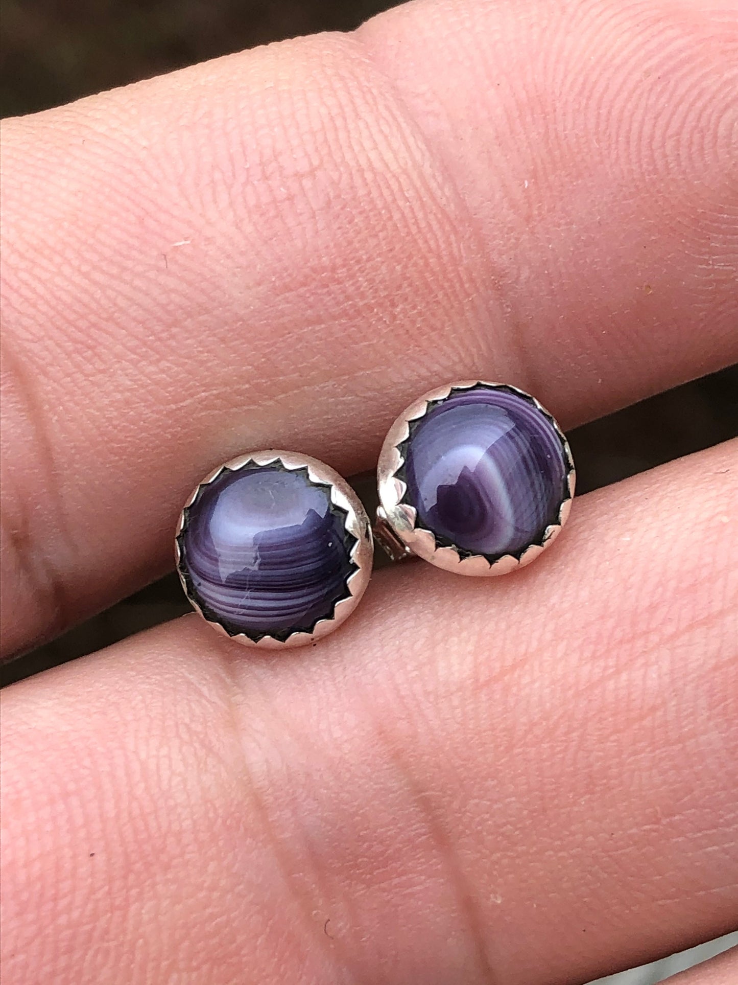 Wampum handmade Petite Studs 8mm