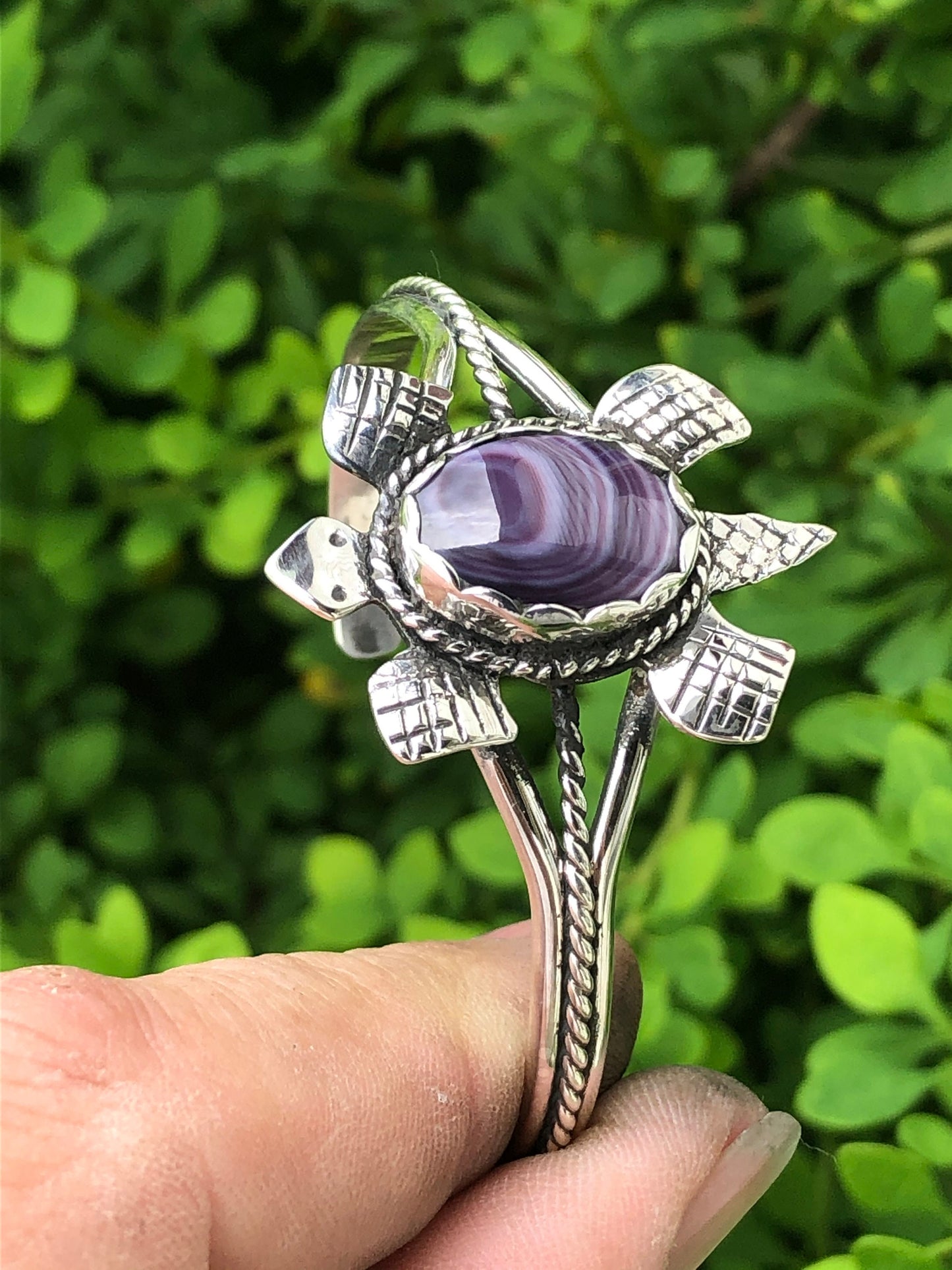 Wampum Sterling turtle bracelet.