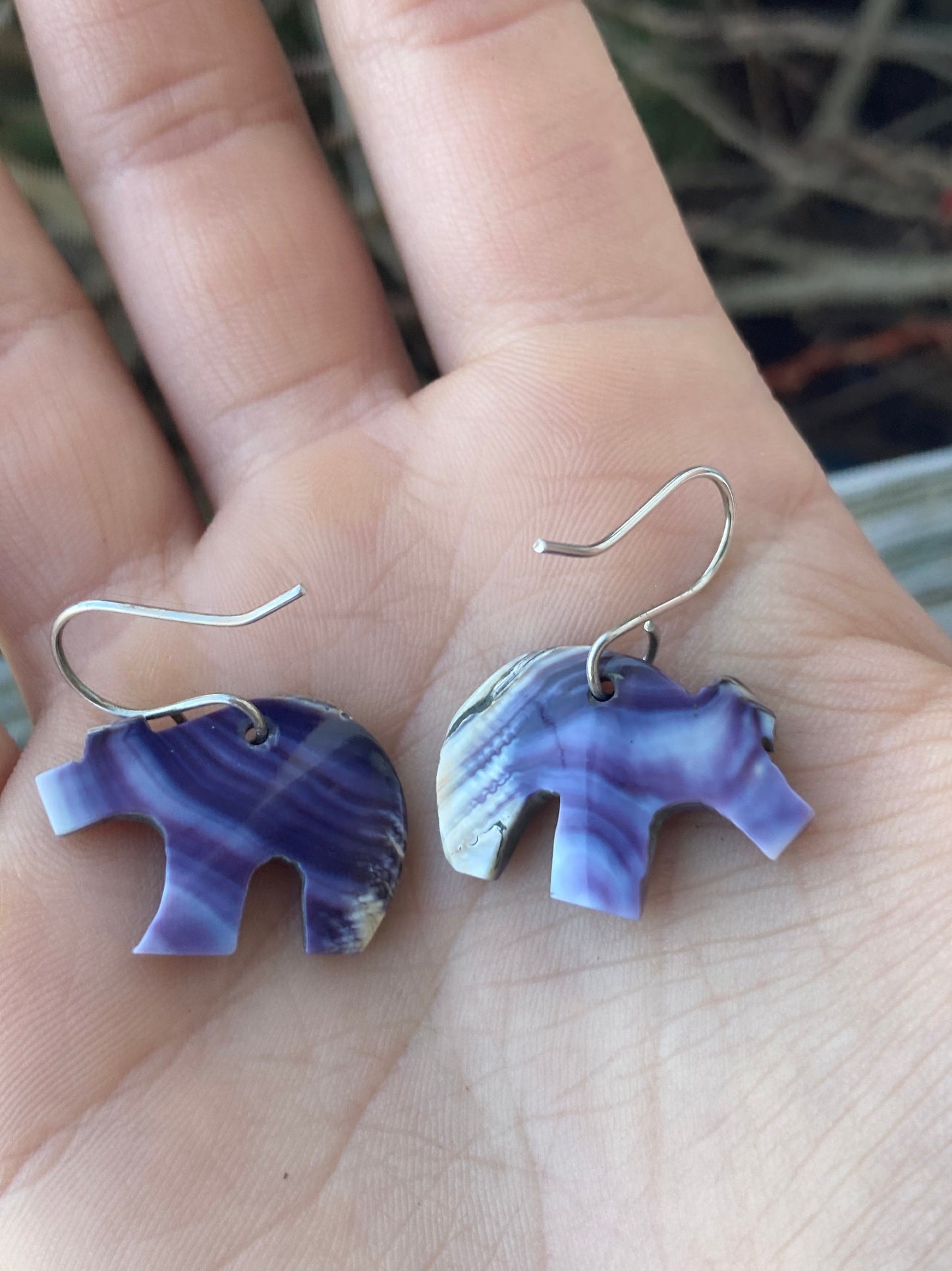 Wampum Bear Earrings