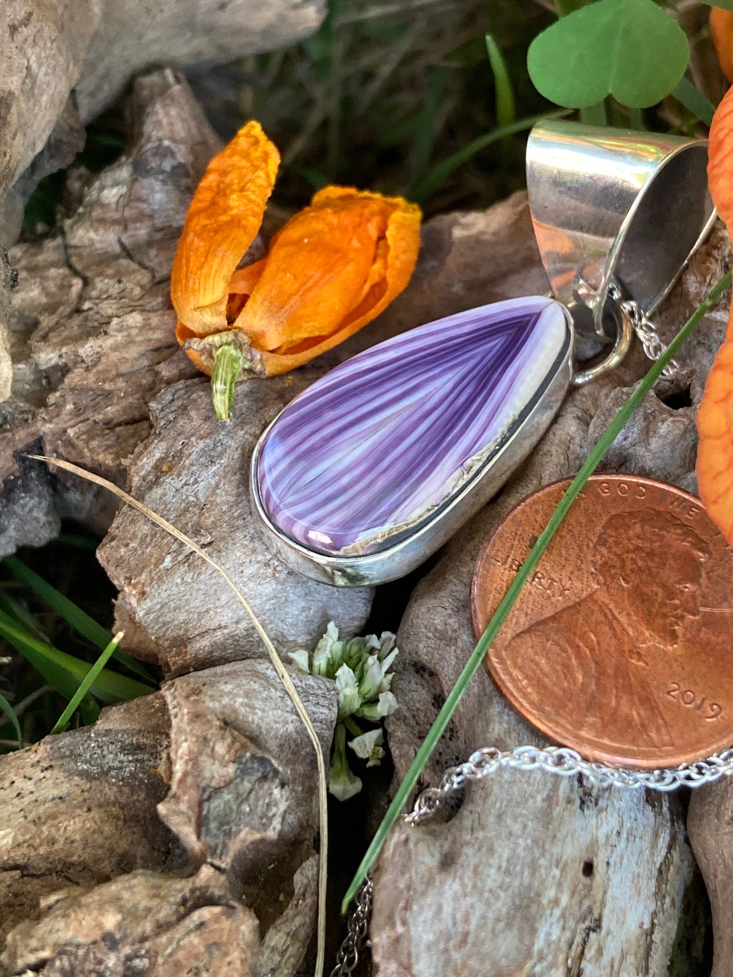 Wampum Composite Crocus pedal Necklace