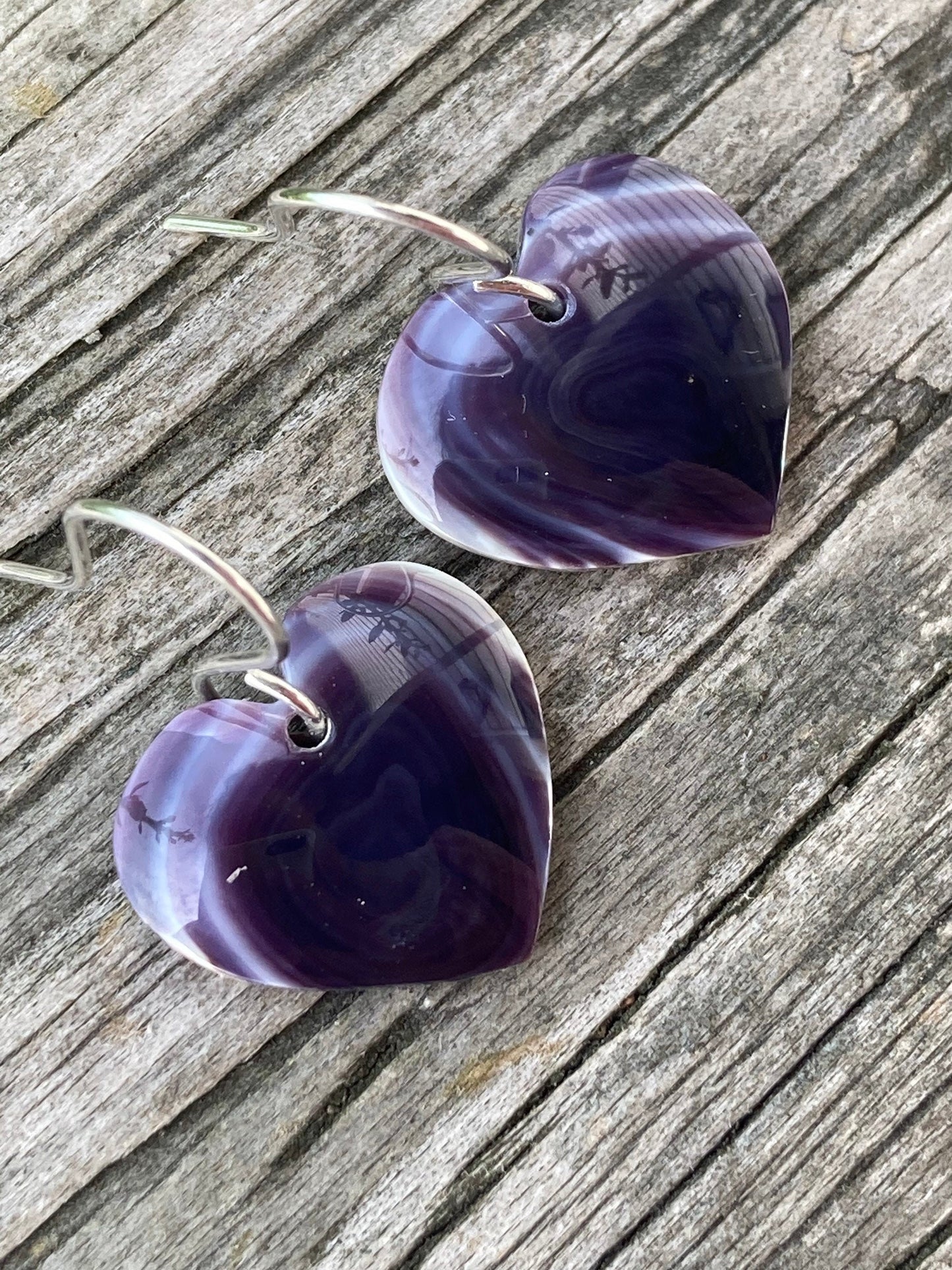 Wampum Small Heart Earrings.