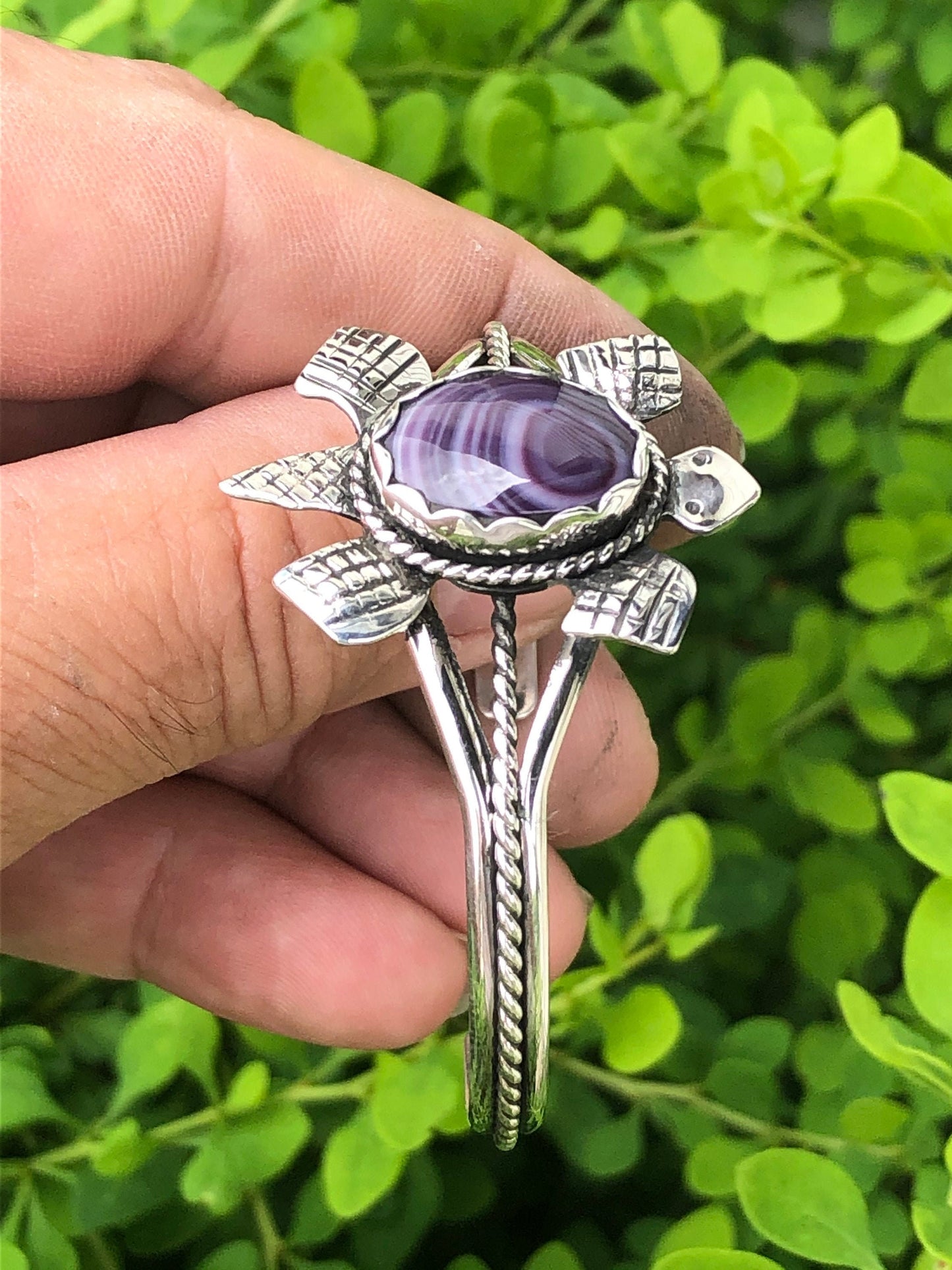 Wampum Sterling turtle bracelet.