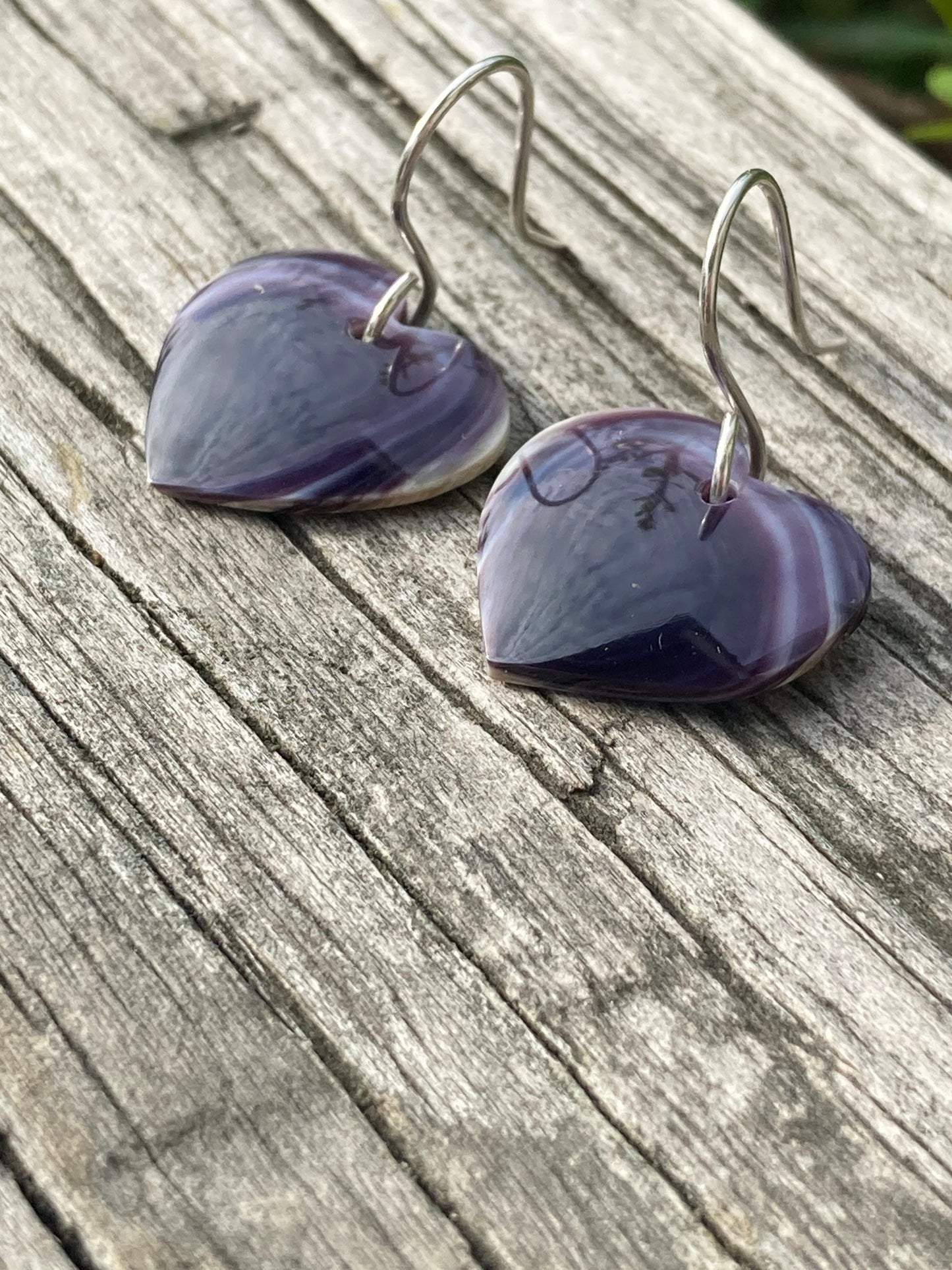 Wampum Small Heart Earrings.