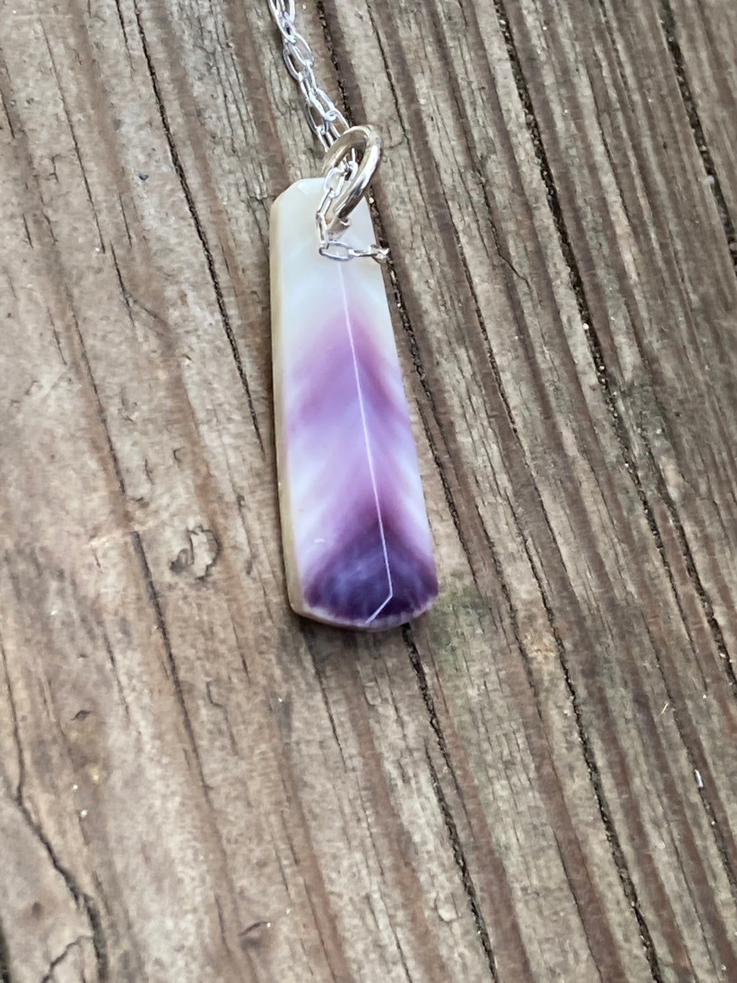 Wampum Feather Necklace.