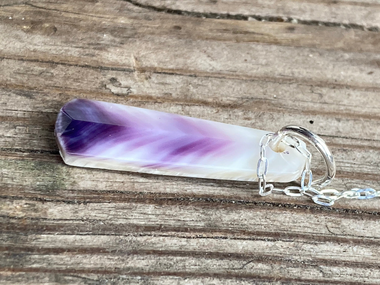 Wampum Feather Necklace.