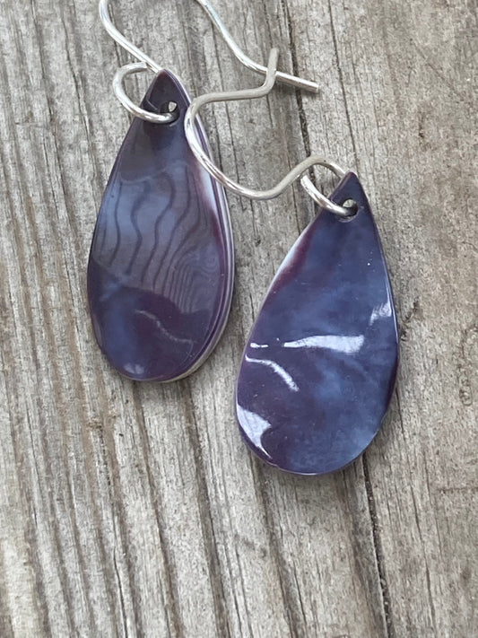 Wampum Tear Drop Earrings.