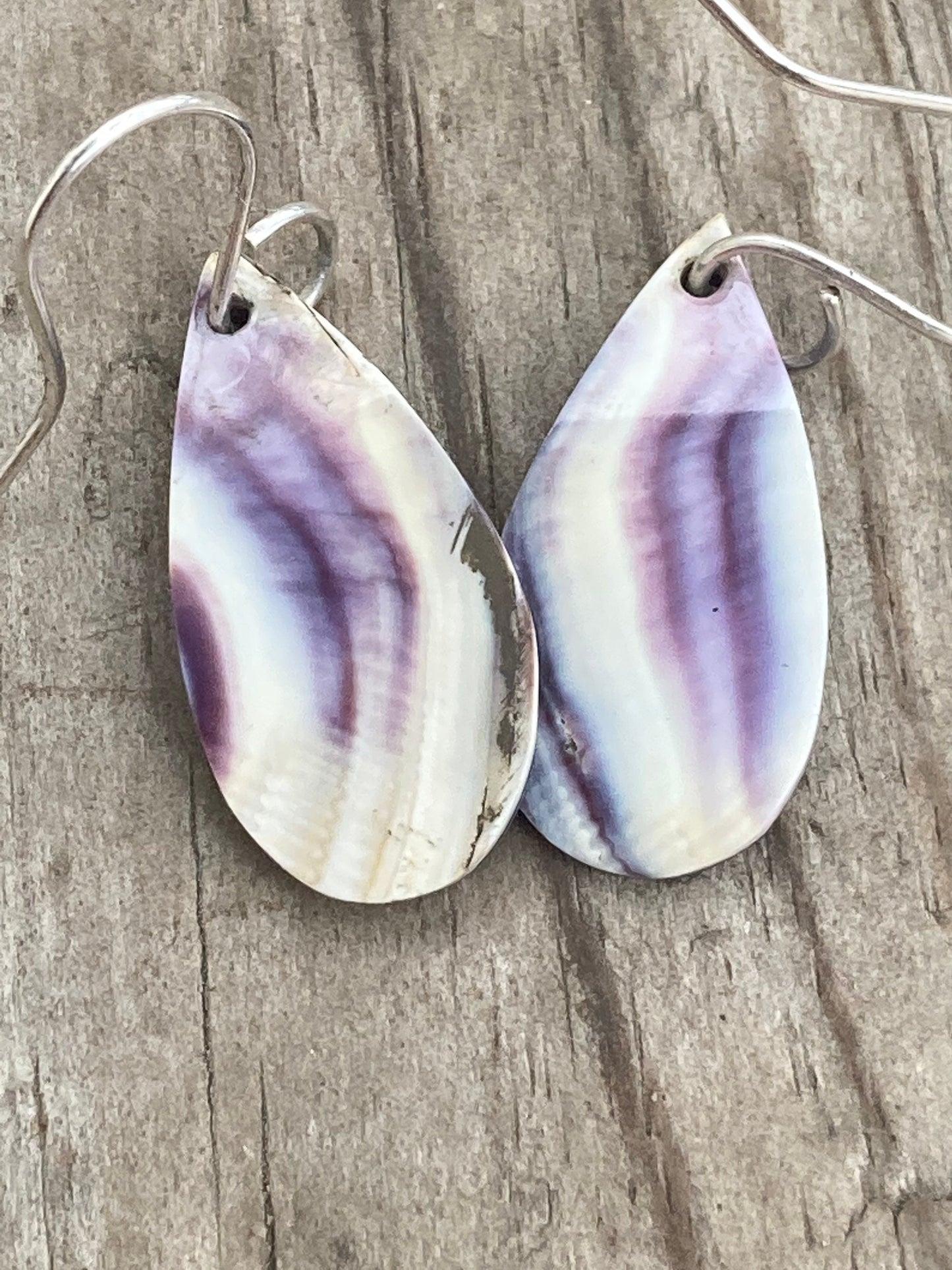 Wampum Tear Drop Earrings.