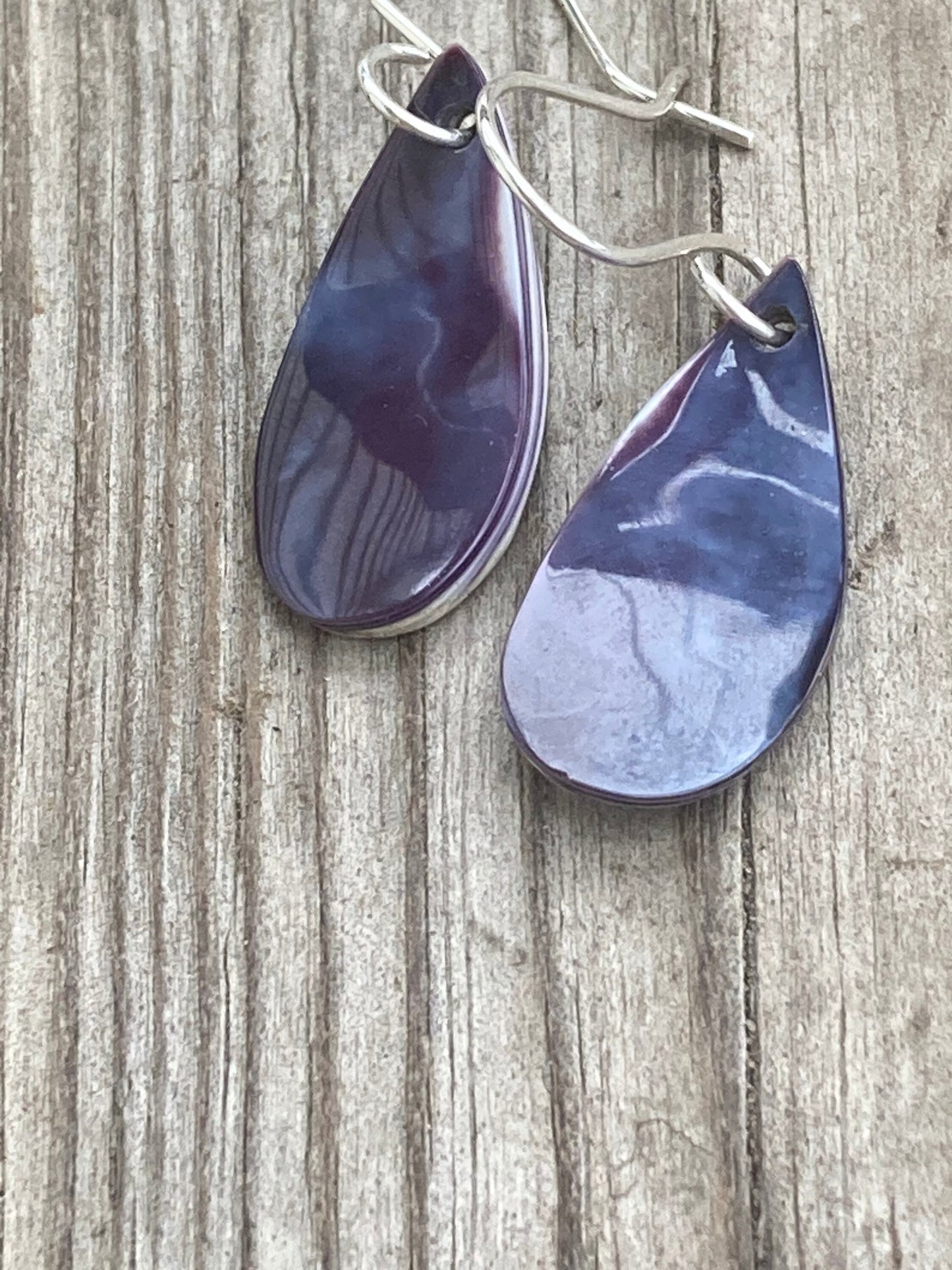 Wampum Tear Drop Earrings.