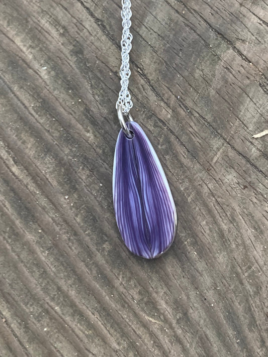 Fine Wampum Crocus Petal Pendant Necklace.