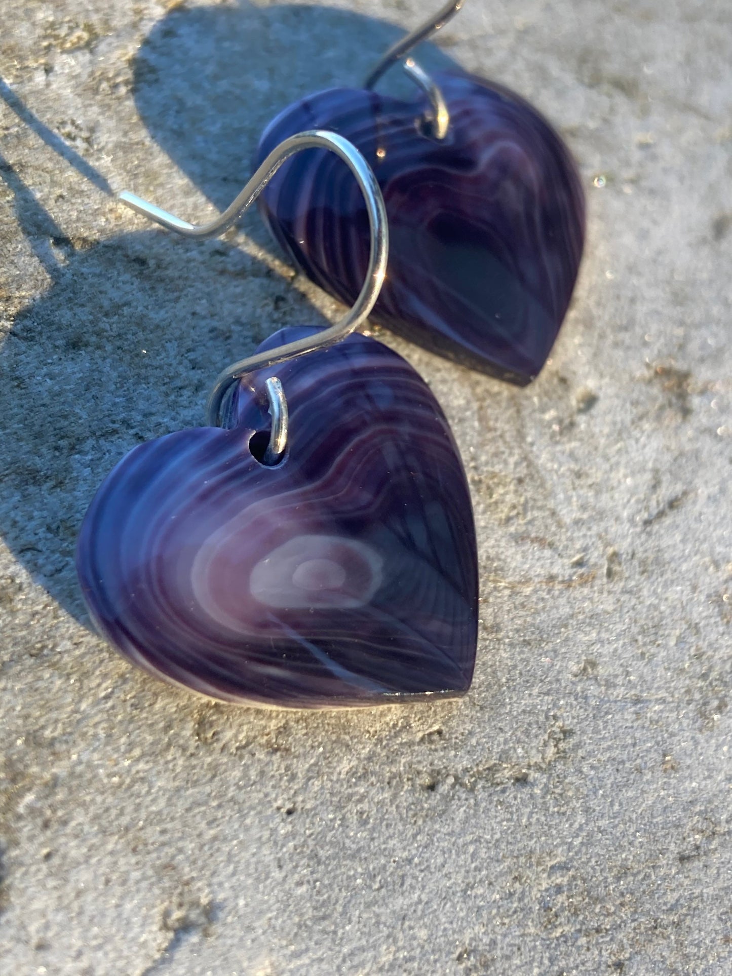 Wampum Heart Earrings.
