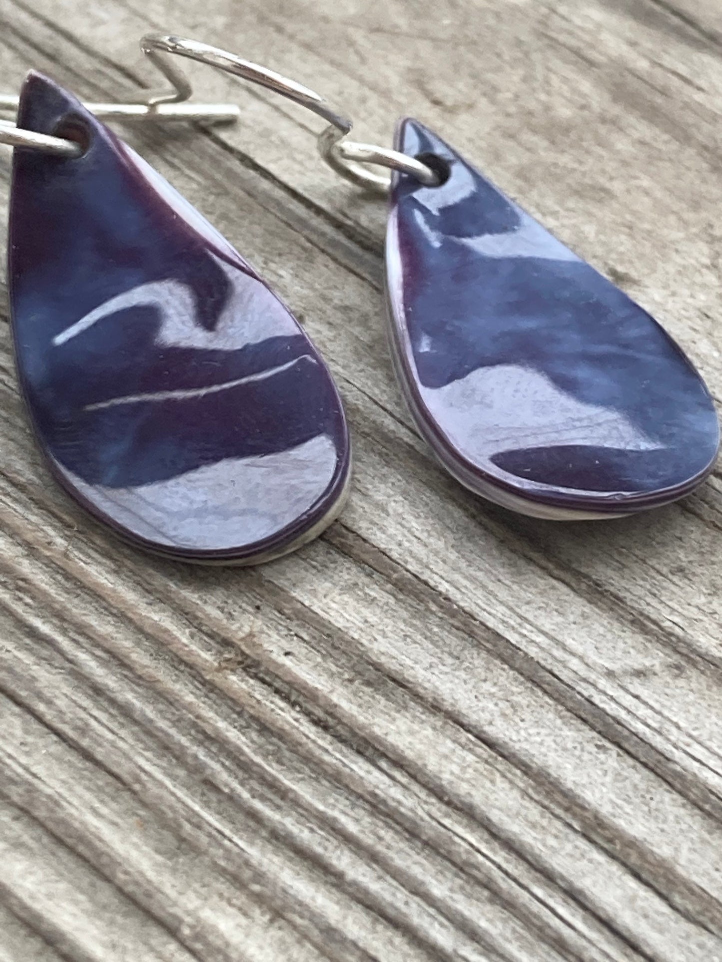 Wampum Tear Drop Earrings.