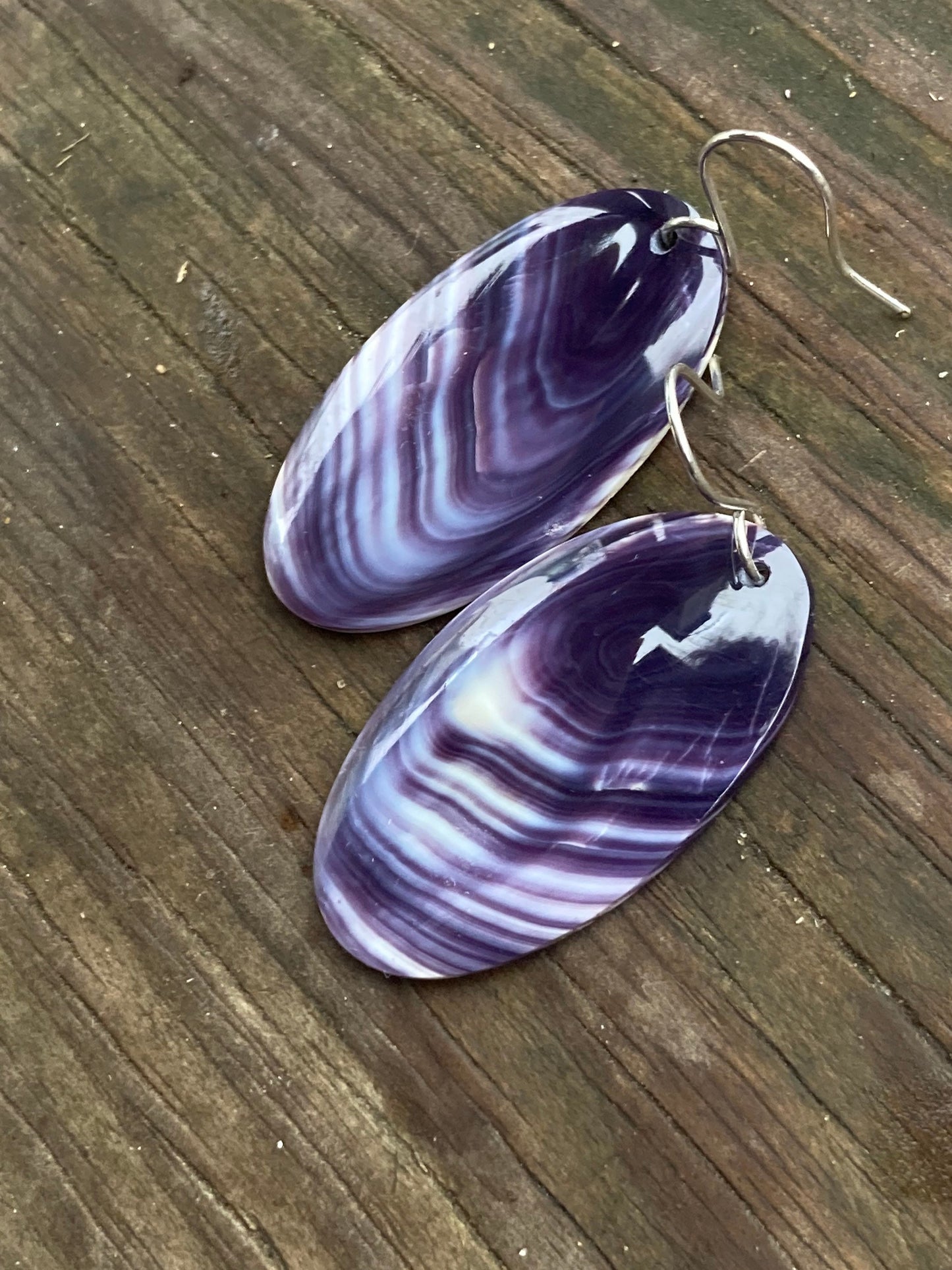 Wampum Large Oval Earrings