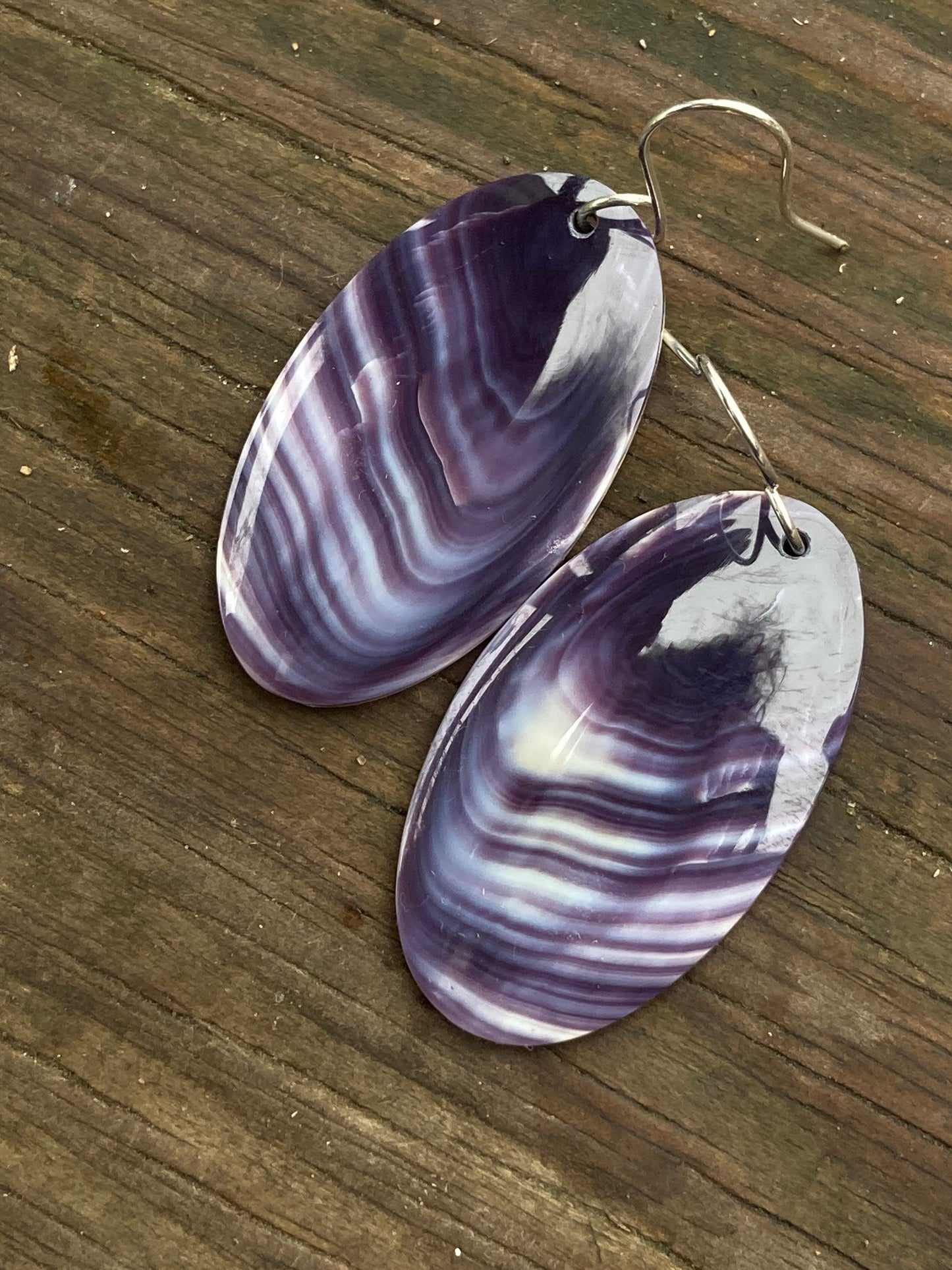 Wampum Large Oval Earrings