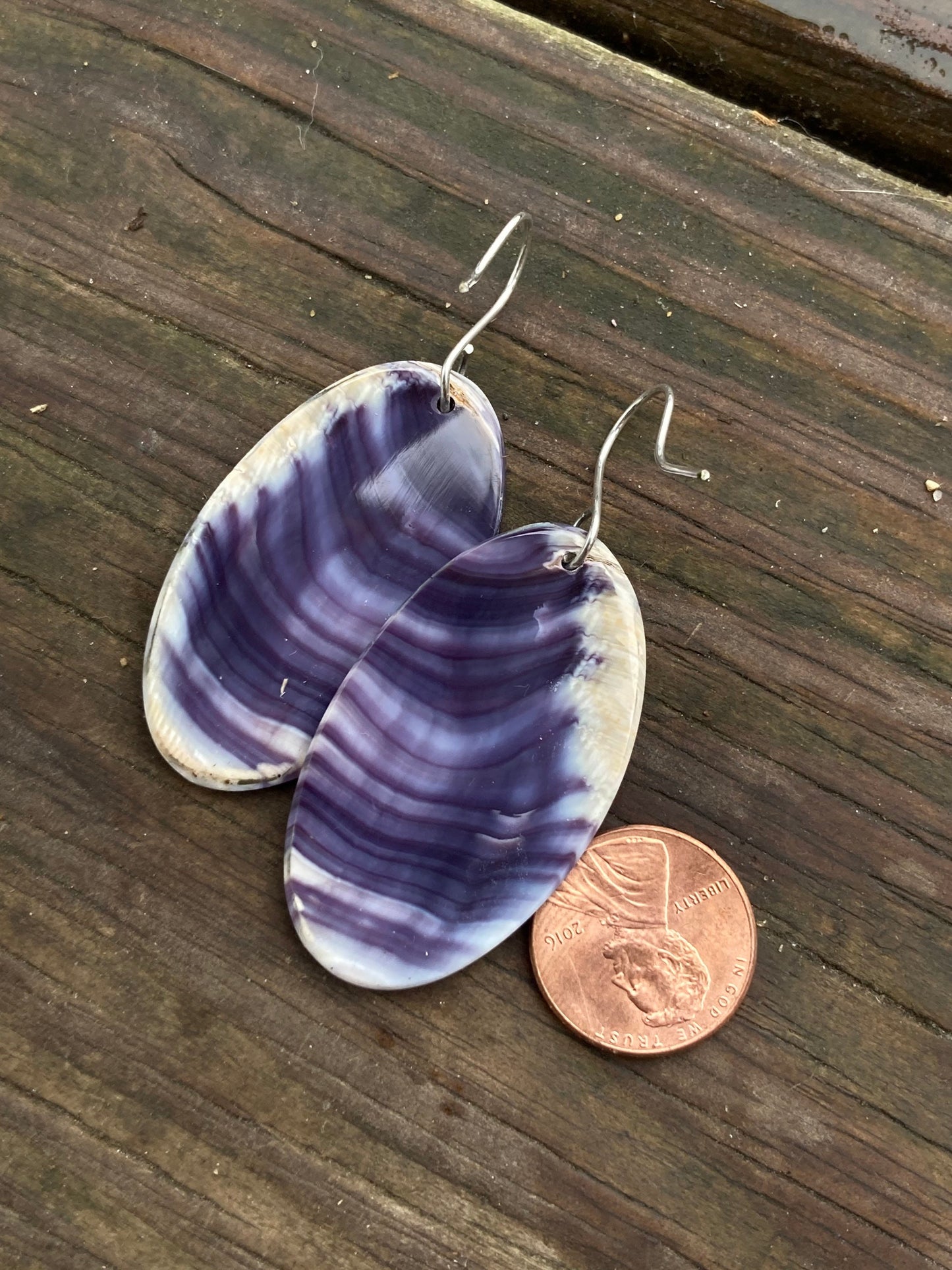 Wampum Large Oval Earrings