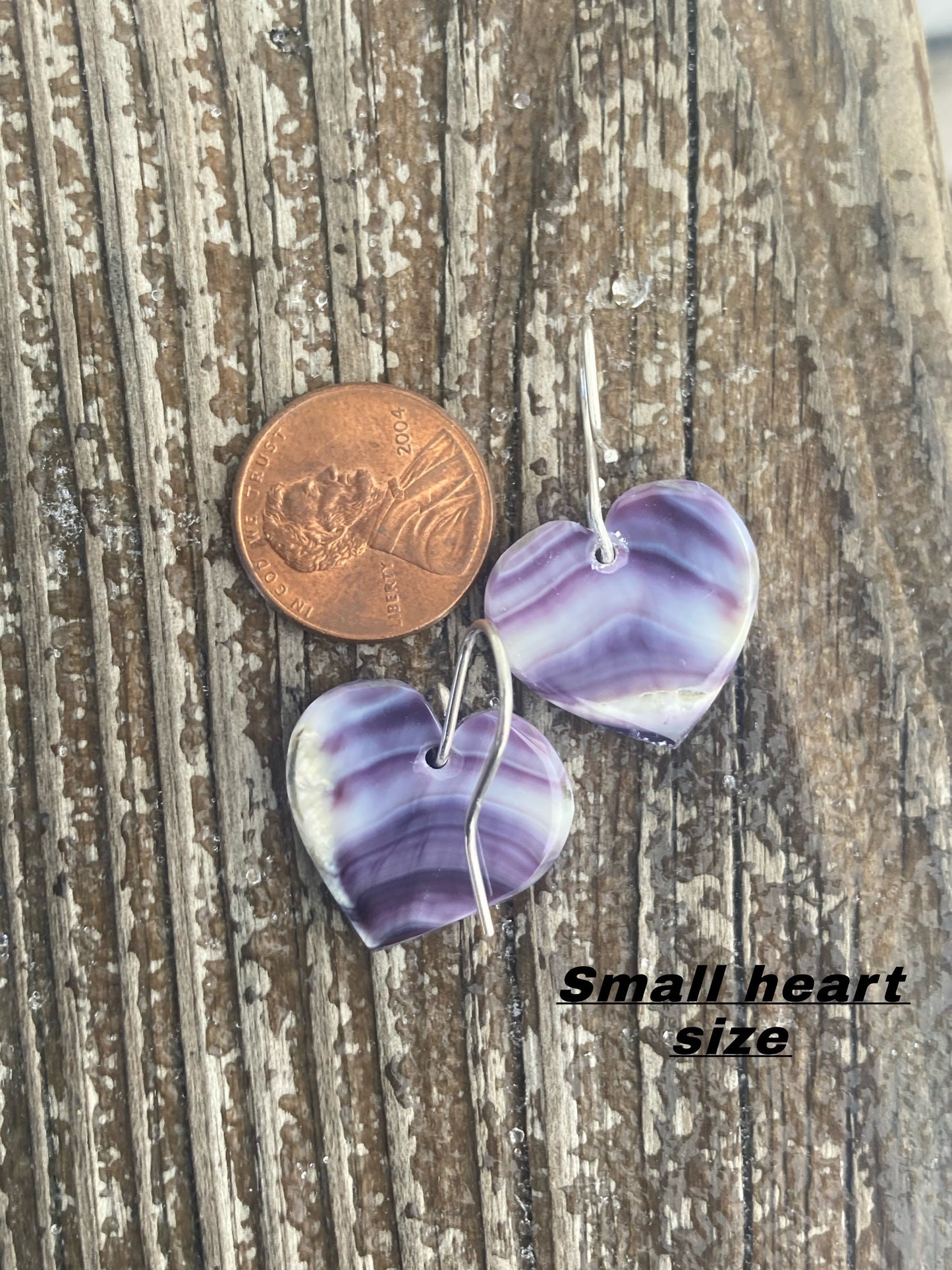 Wampum Heart Earrings.