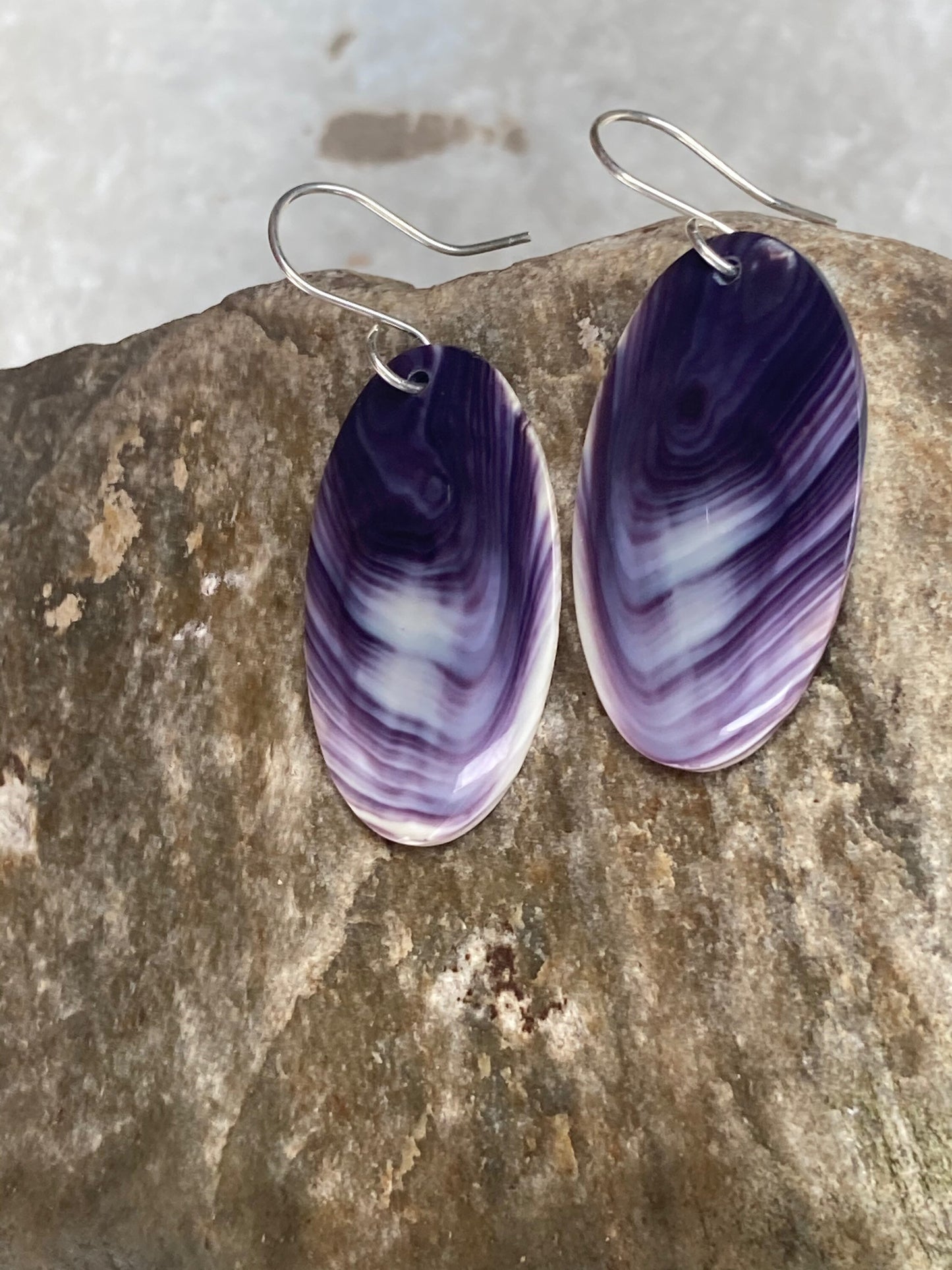 Wampum Large Oval Earrings