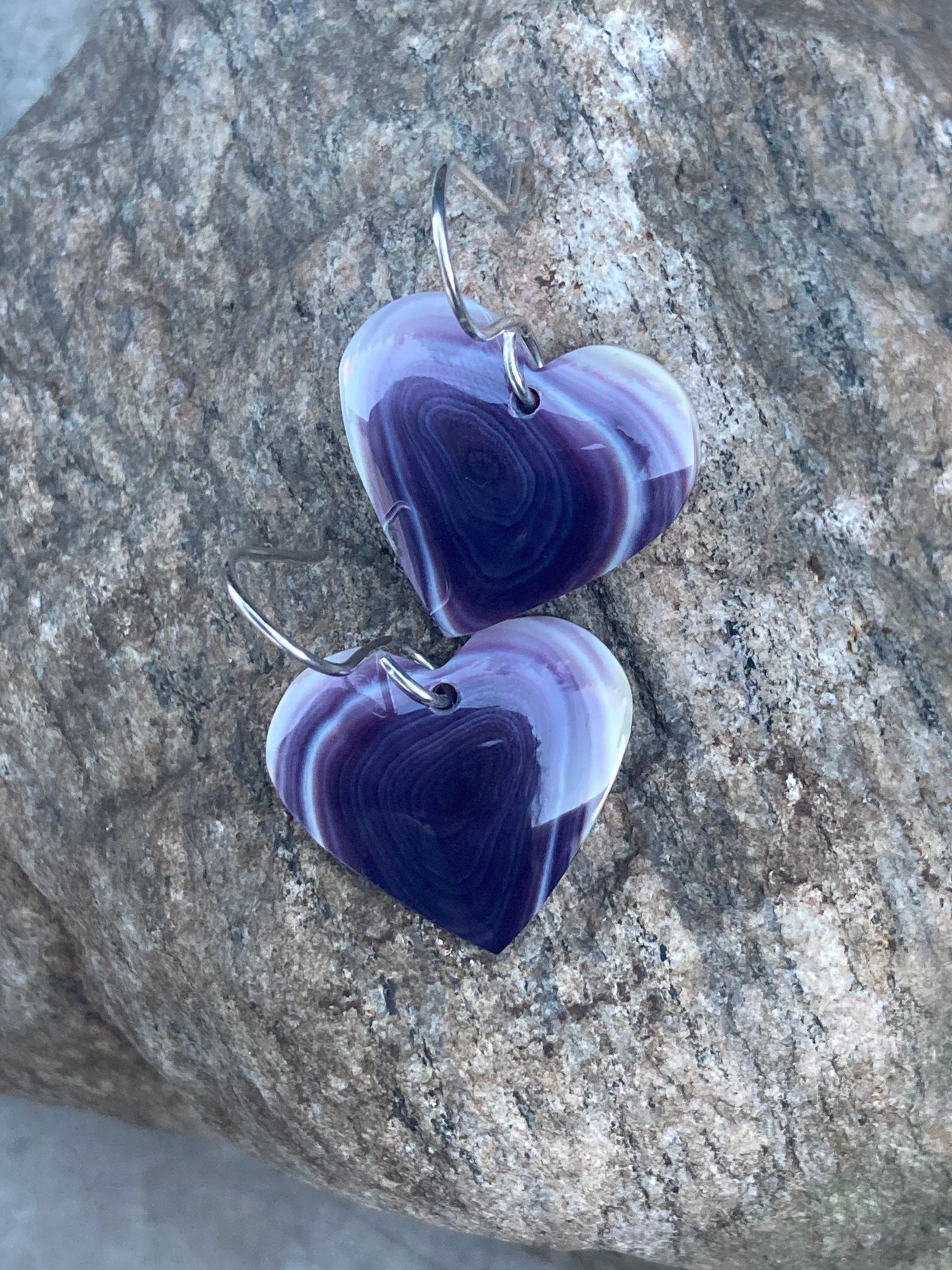 Wampum Heart Earrings.
