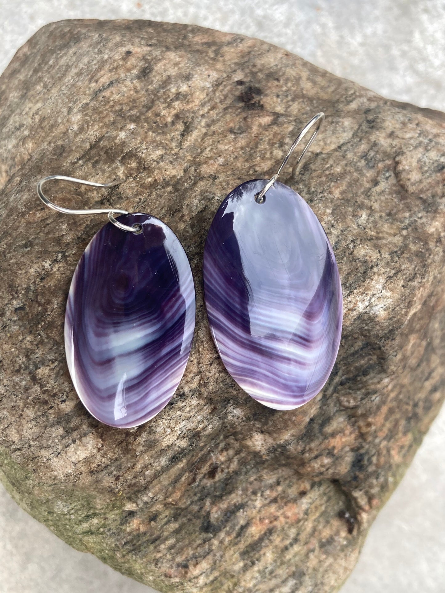 Wampum Large Oval Earrings