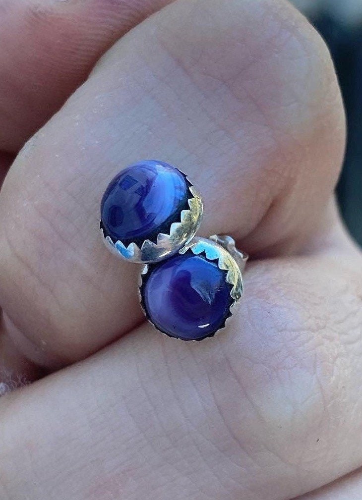 Wampum handmade Petite Studs 8mm