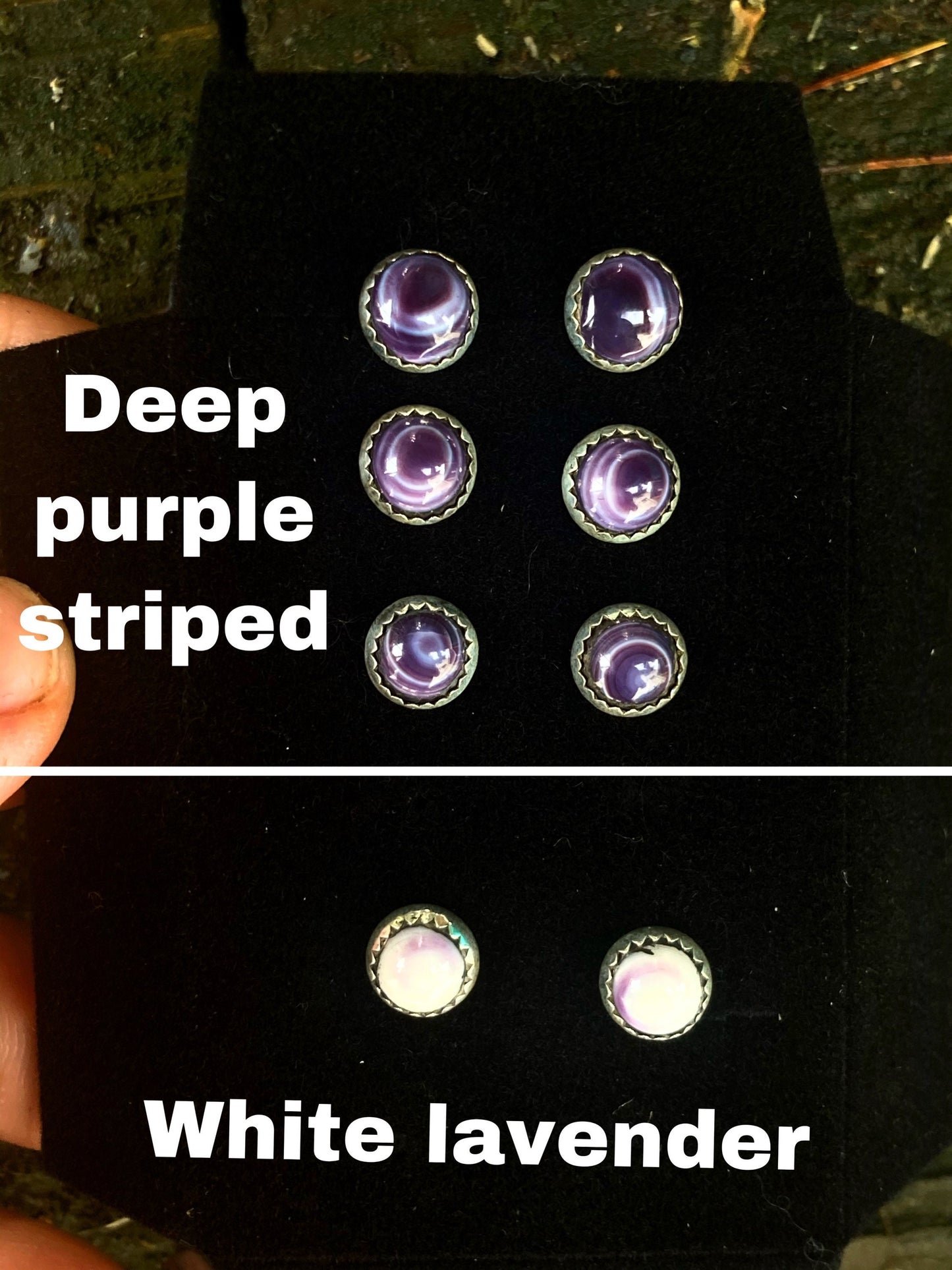 Wampum handmade Petite Studs 8mm