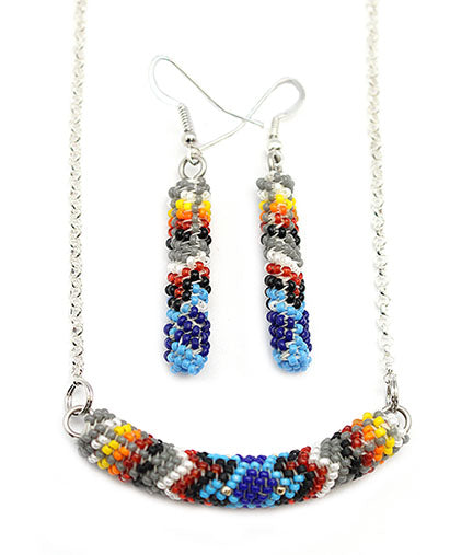 Navajo necklace earrings set